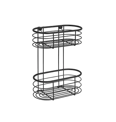 Wenko Wandregal Trestina Edelstahl schwarz