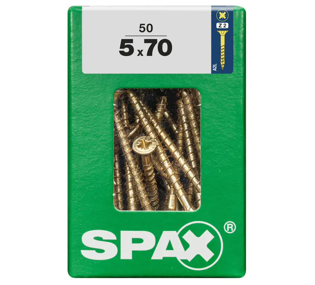 Spax Universalschrauben 5.0 x 70 mm PZ 2 - 50 Stk.
