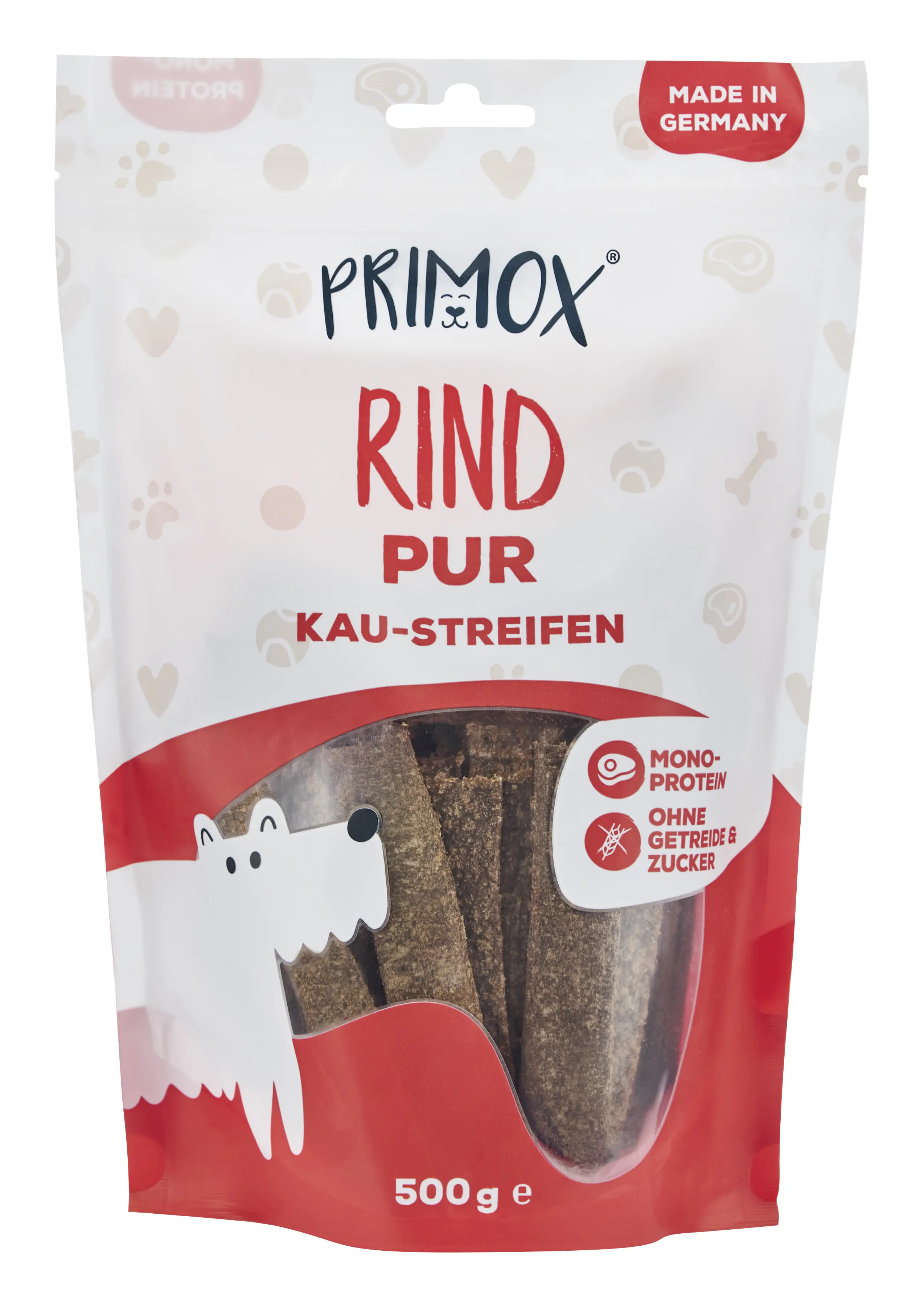 Primox Hundeleckerli Snack-Streifen getreidefrei 500 g Rind