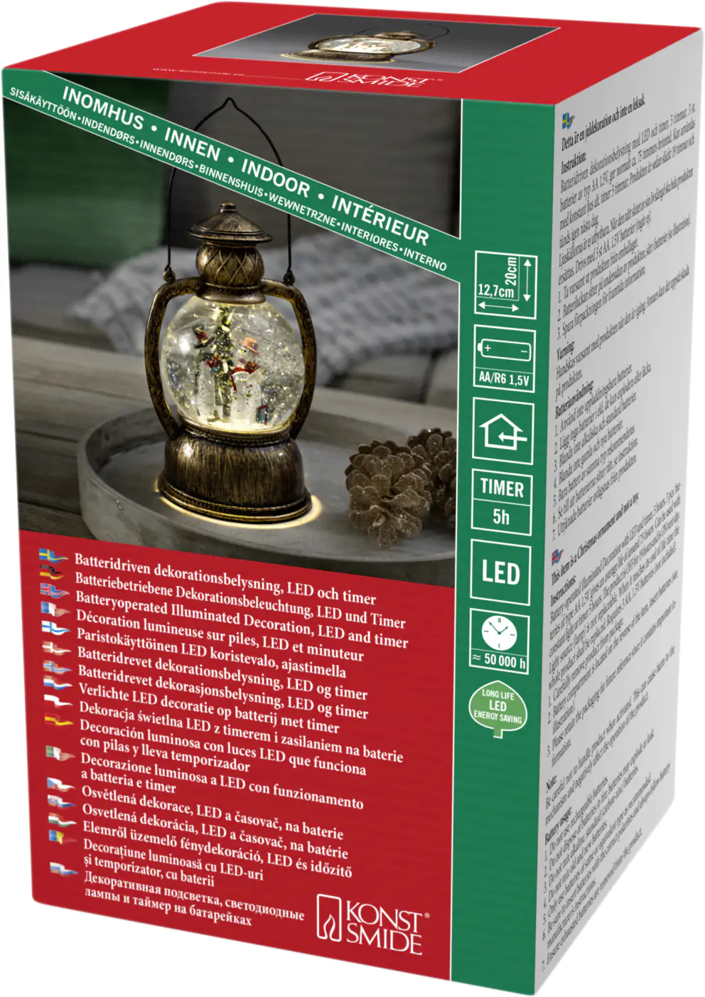 Konstsmide LED Kugellaterne Schneemannfamilie 20 x Ø 12 cm Konstsmide LED Kugellaterne Schneemannfamilie 20 x Ø 12 cm