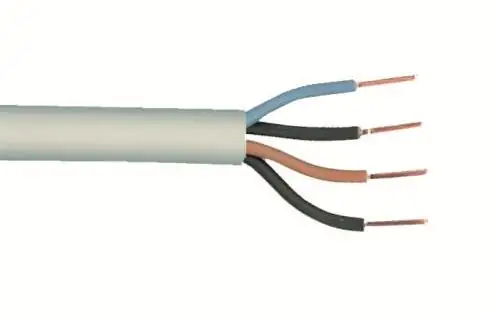 Schlauchleitung H03VV-F 4 x 0,75 - 5 Meter, weiß