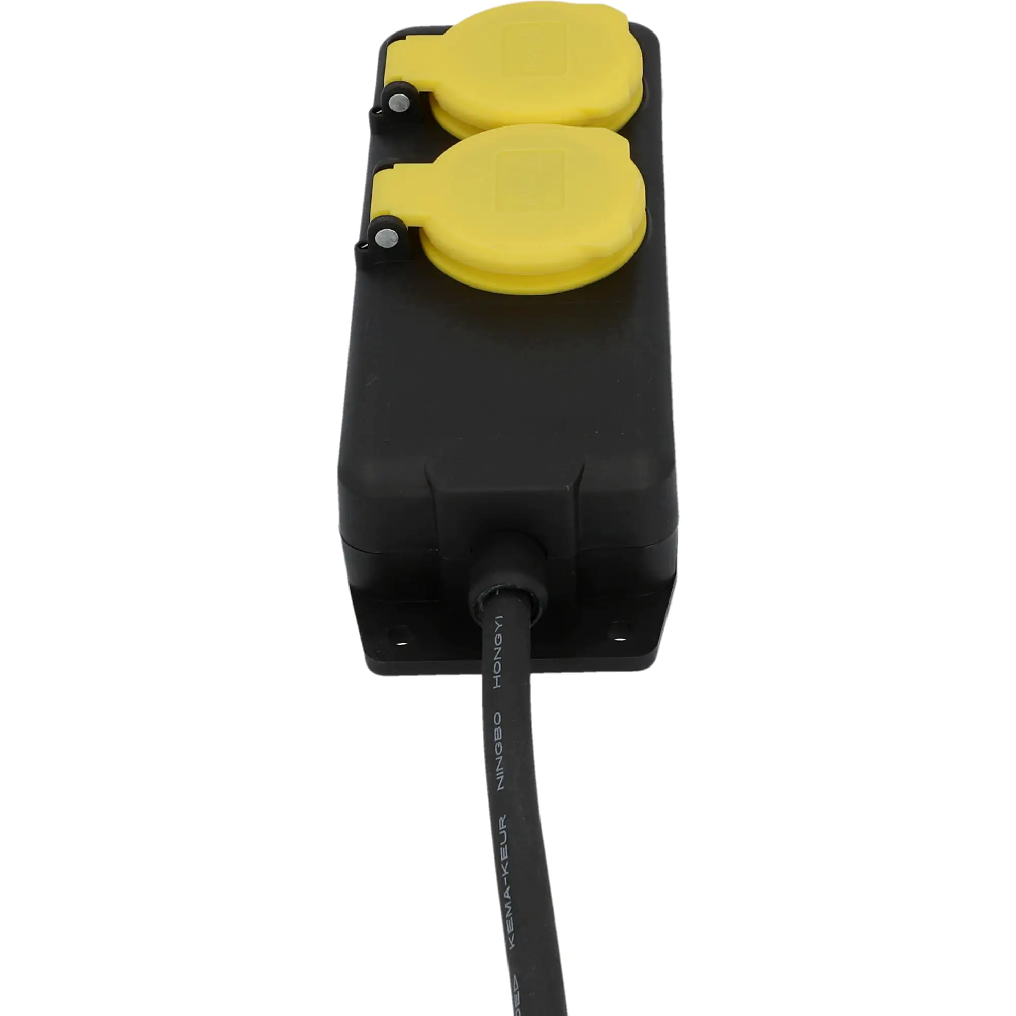 Unitec Steckdosenleiste 2-fach 1,4m für Außen, schwarz gelb Unitec Steckdosenleiste 2-fach 1,4m für Außen, schwarz gelb