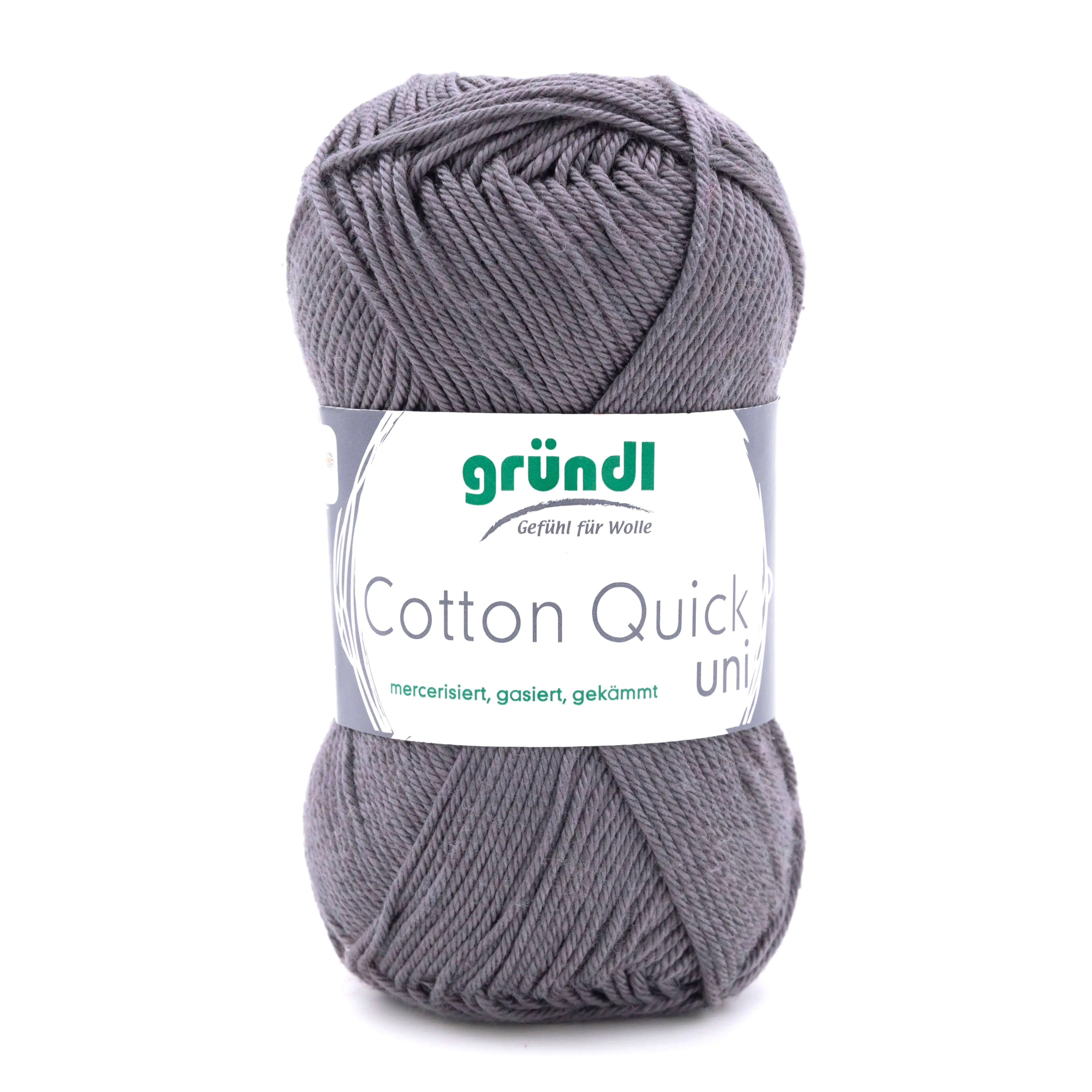 Gründl Wolle Cotton Quick 50 g uni mausgrau