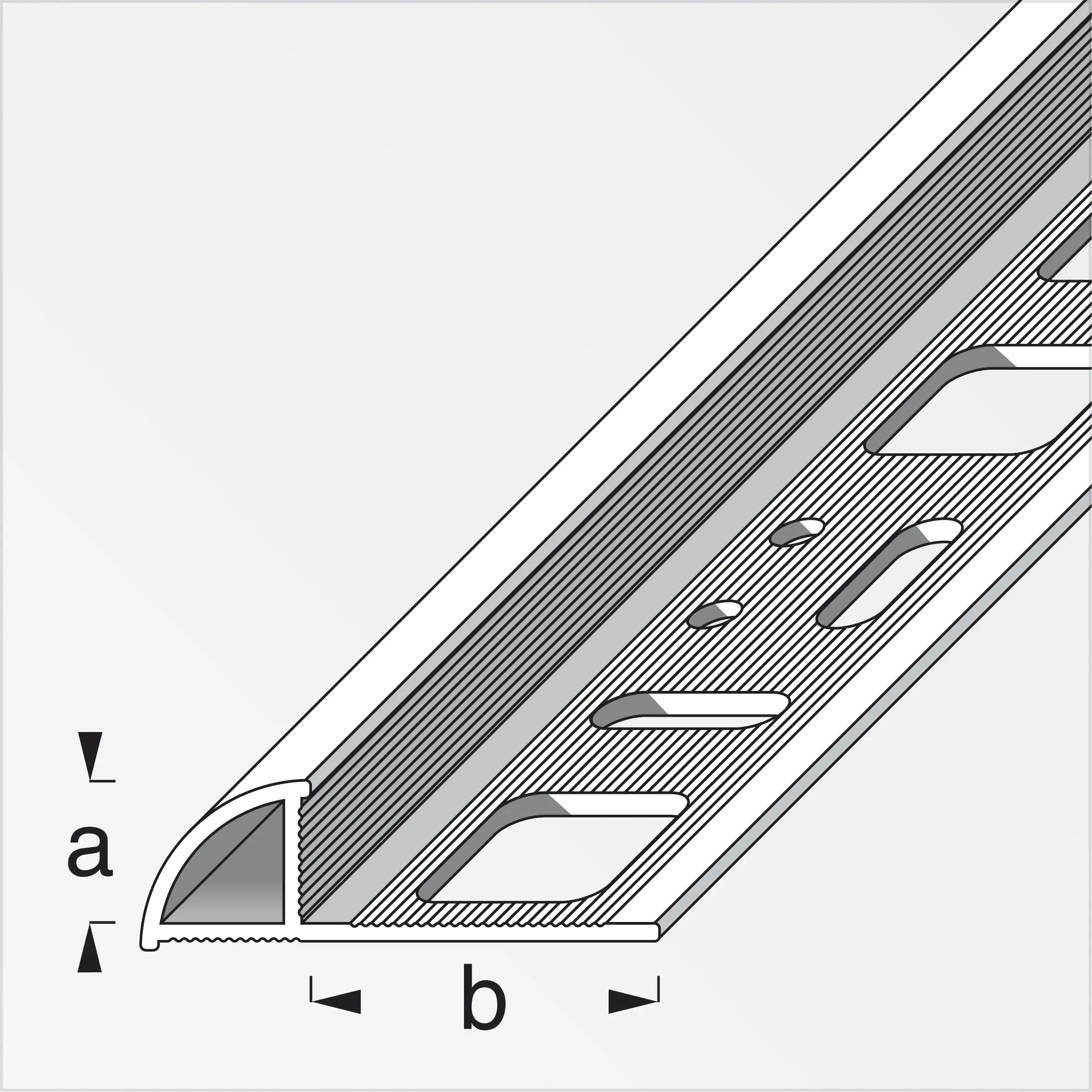 alfer Viertelkreisprofil Aluminium beschichtet weiß alfer Viertelkreisprofil Aluminium beschichtet weiß