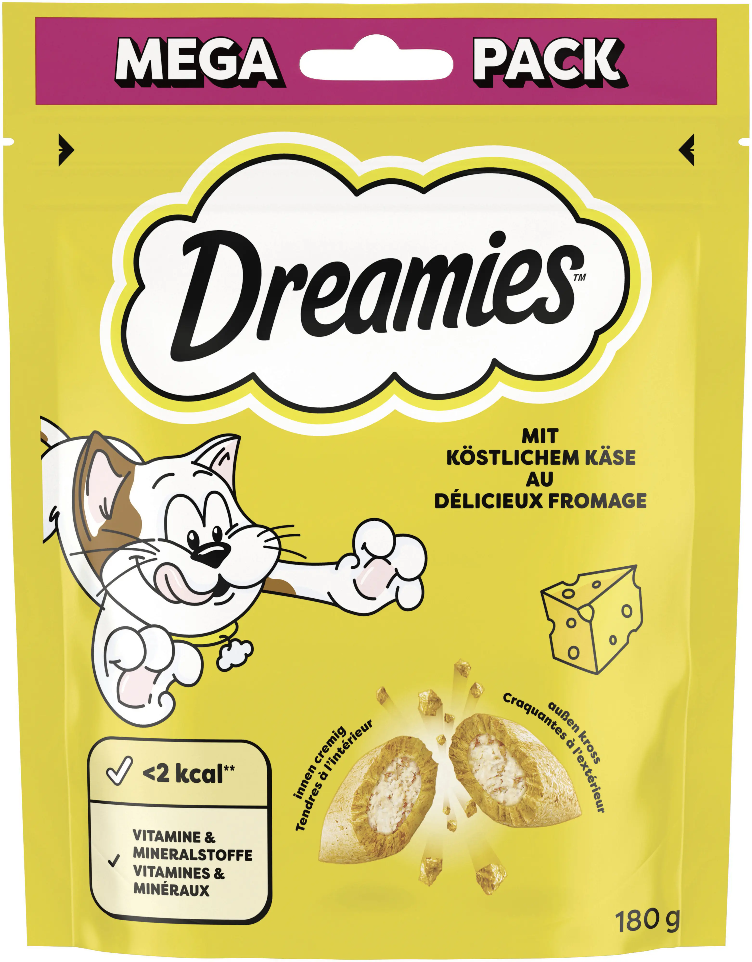 DREAMIES Katzensnack mit Käse 180 g Mega Pack