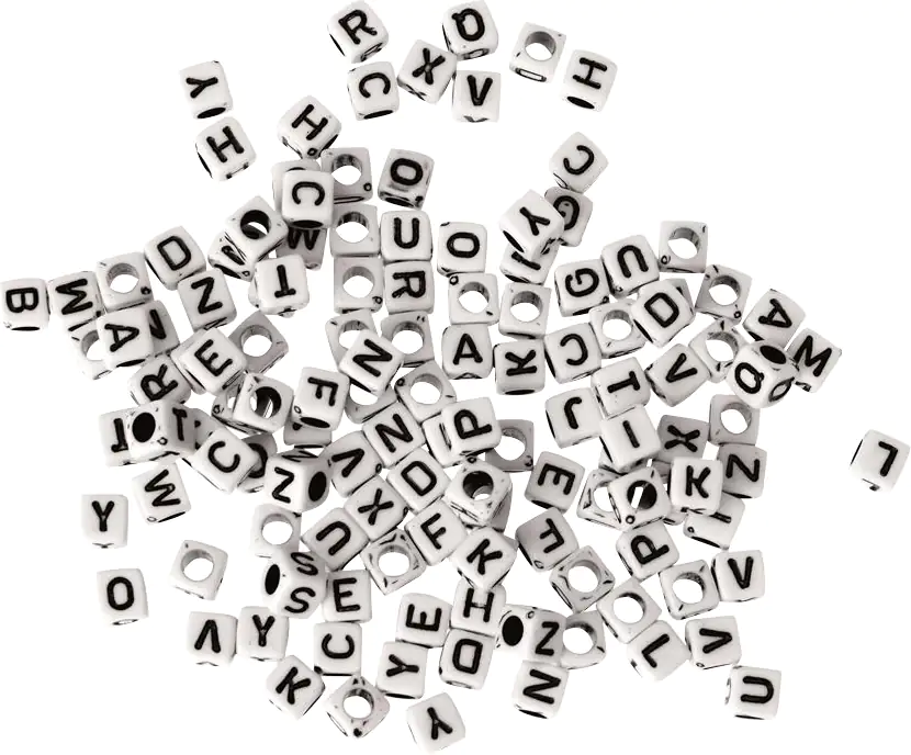 Glorex Kunststoff-Würfel mit Loch schwarz-weiß 5 x 5 mm