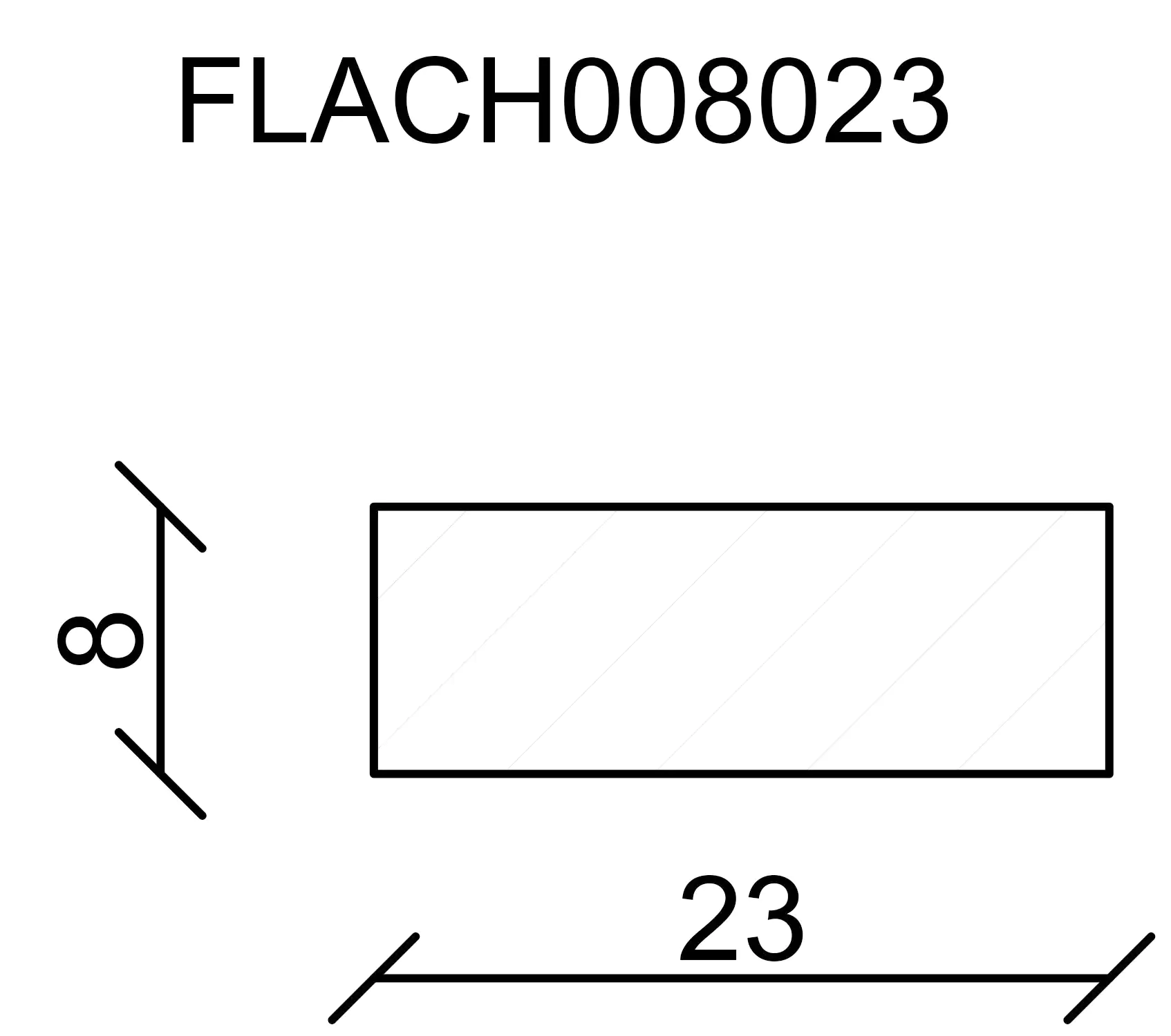 FN Neuhofer Flachleiste 95 cm 23 x 8 mm Buche
