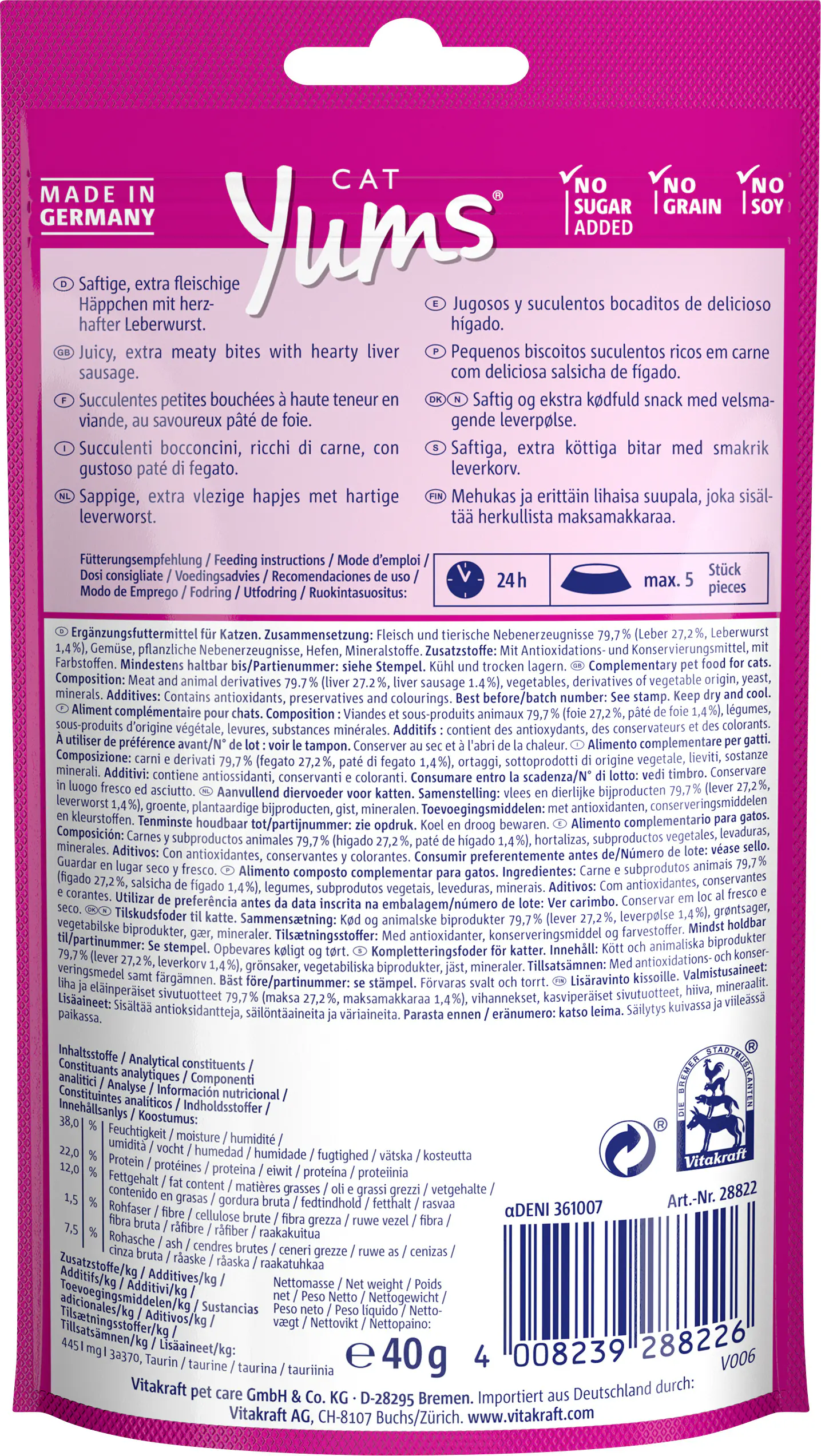 Vitakraft Cat Yums® Leberwurst 40 g