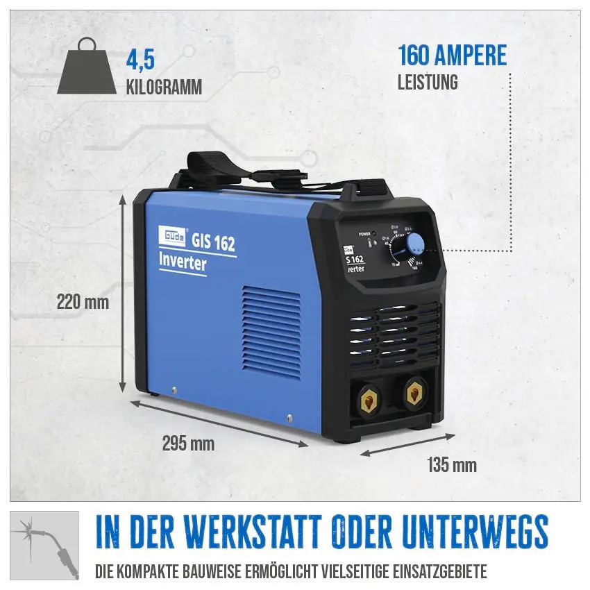 Güde Inverter Schweißgerät GIS 162 10-160 A Güde Inverter Schweißgerät GIS 162 10-160 A