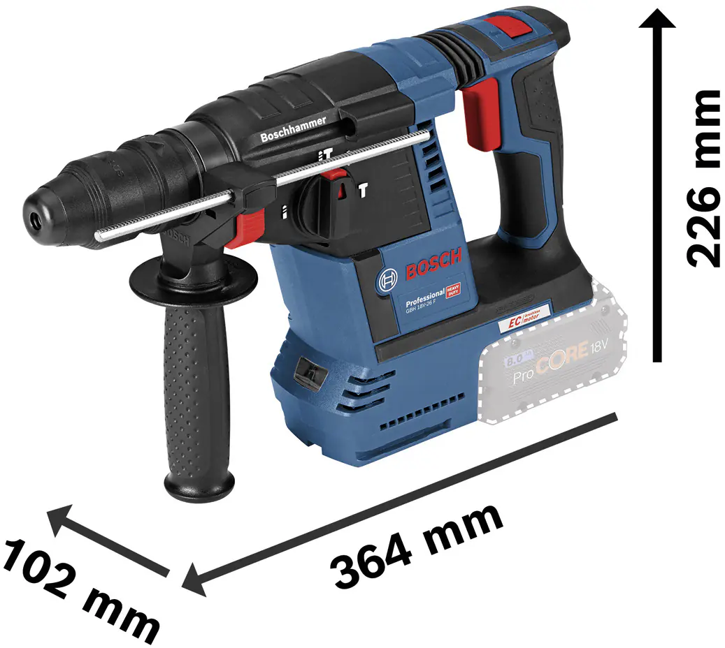 Bosch Professional Akku-Bohrhammer GBH 18V-26F Solo