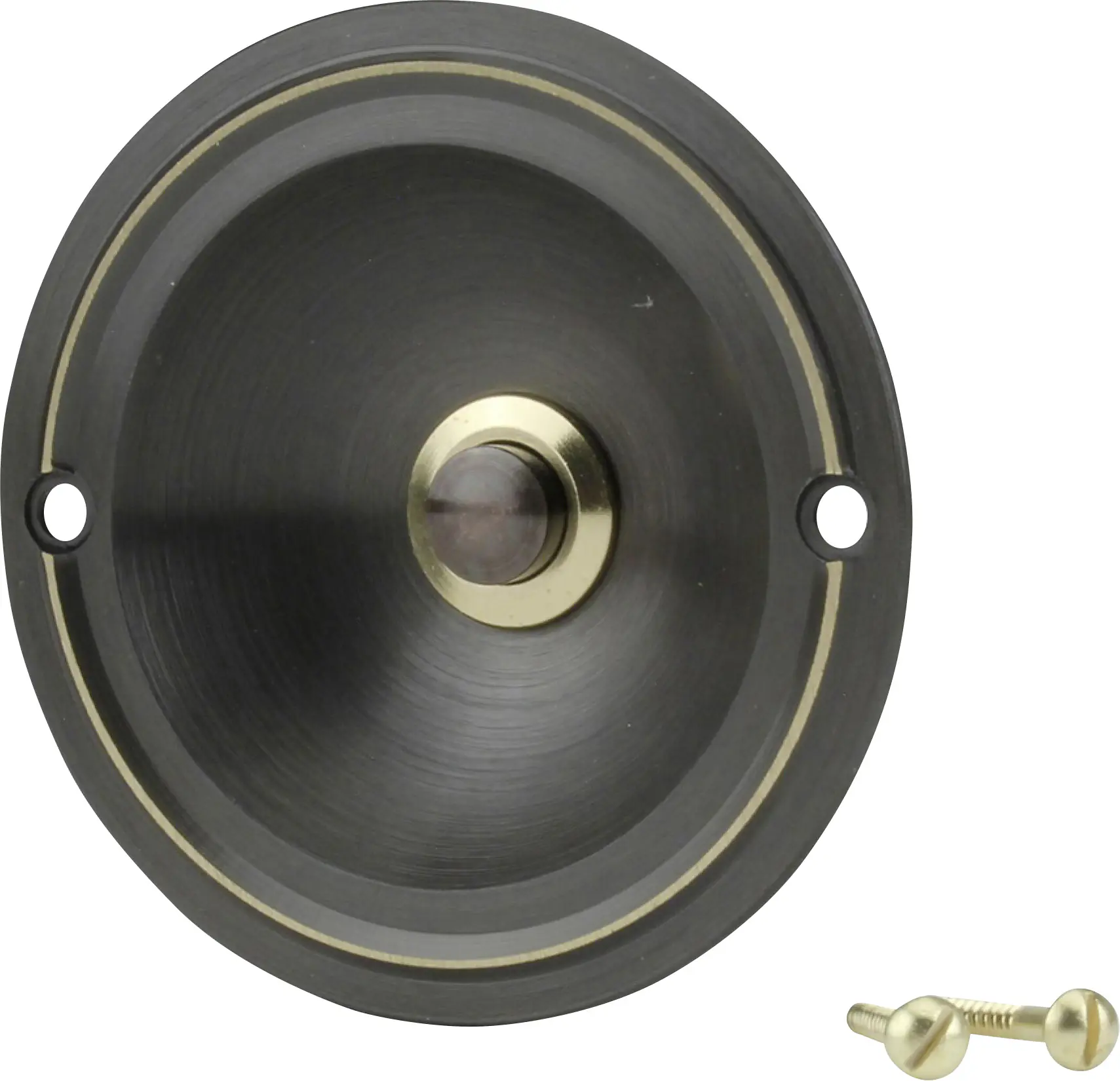 FRIEDLAND Klingel-Taster 1-fach Unterputz rund messing/brüniert