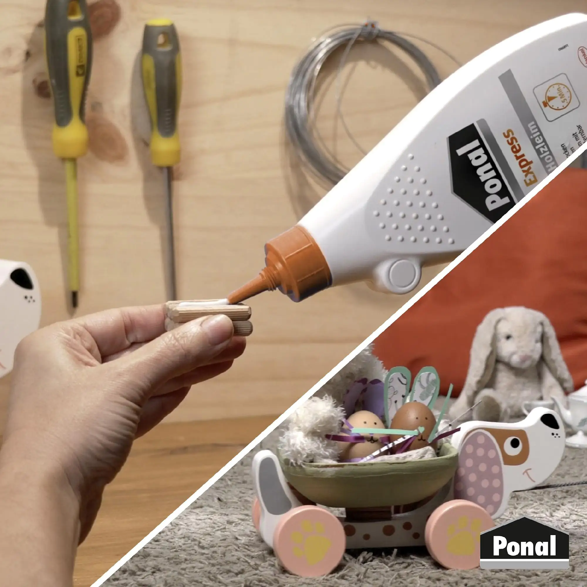 Ponal Holzleim Express 120 g Flasche, transparent Ponal Holzleim Express 120 g Flasche, transparent