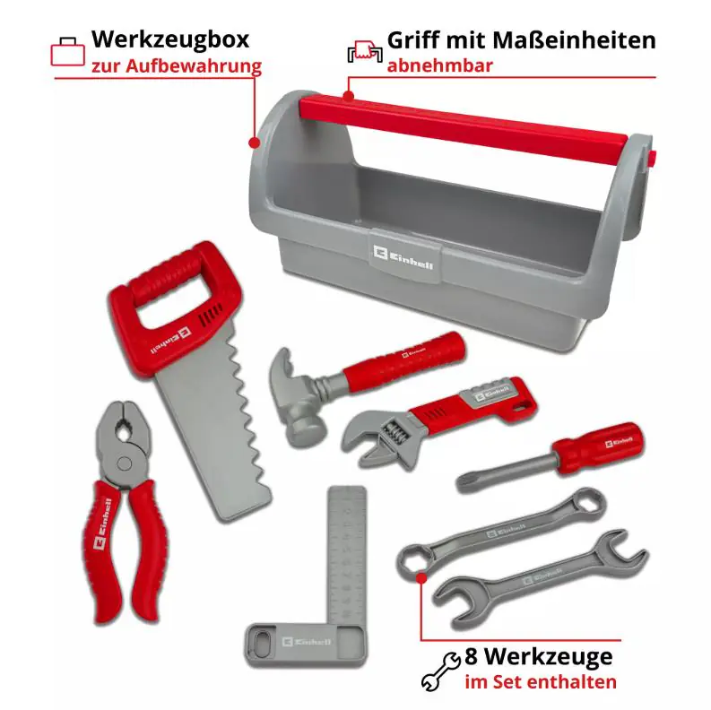 Einhell Kids Kinder-Werkzeugbox, 9-teilig