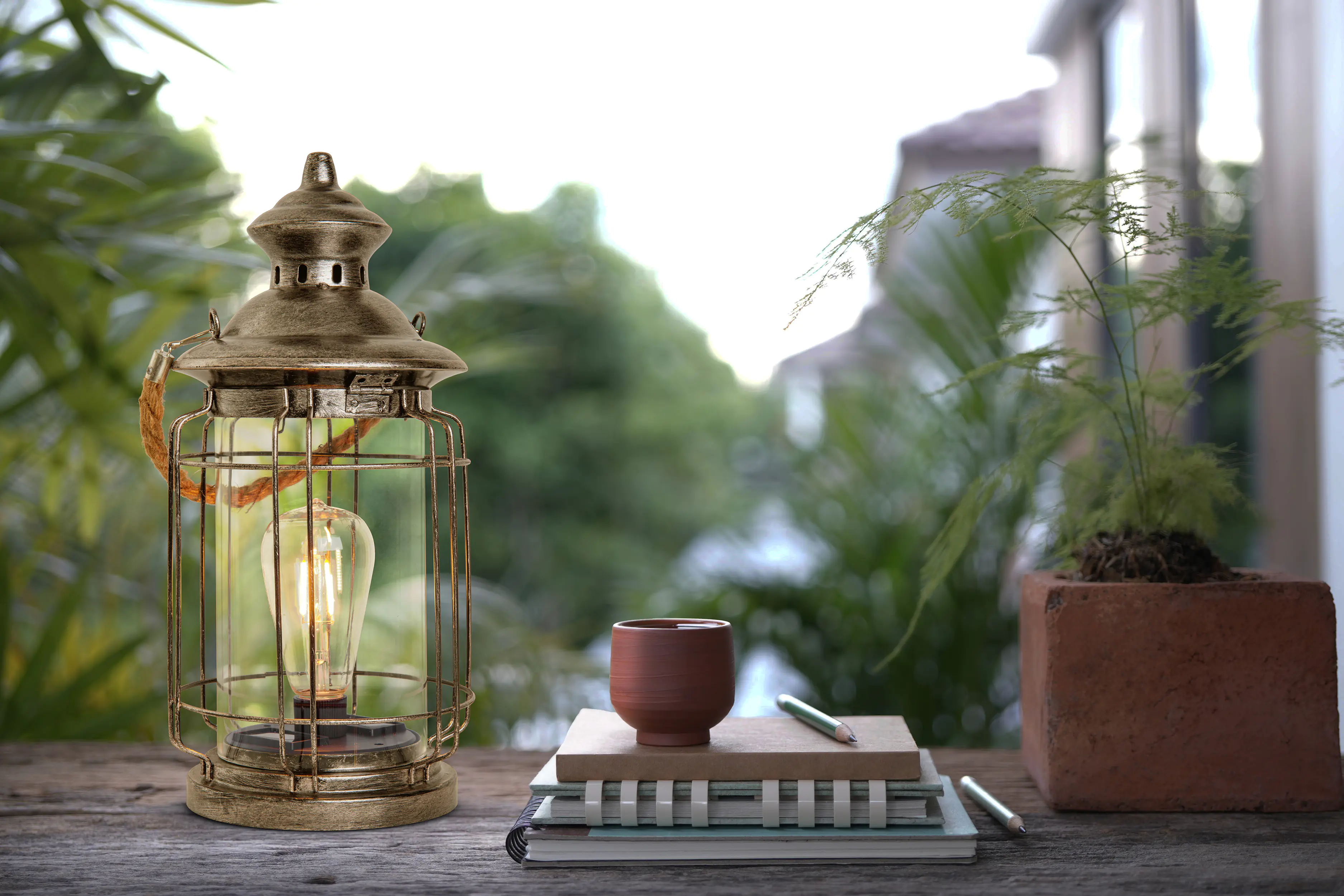 Light & More LED Solarleuchte kupfer 36 x 17 x 17 cm 