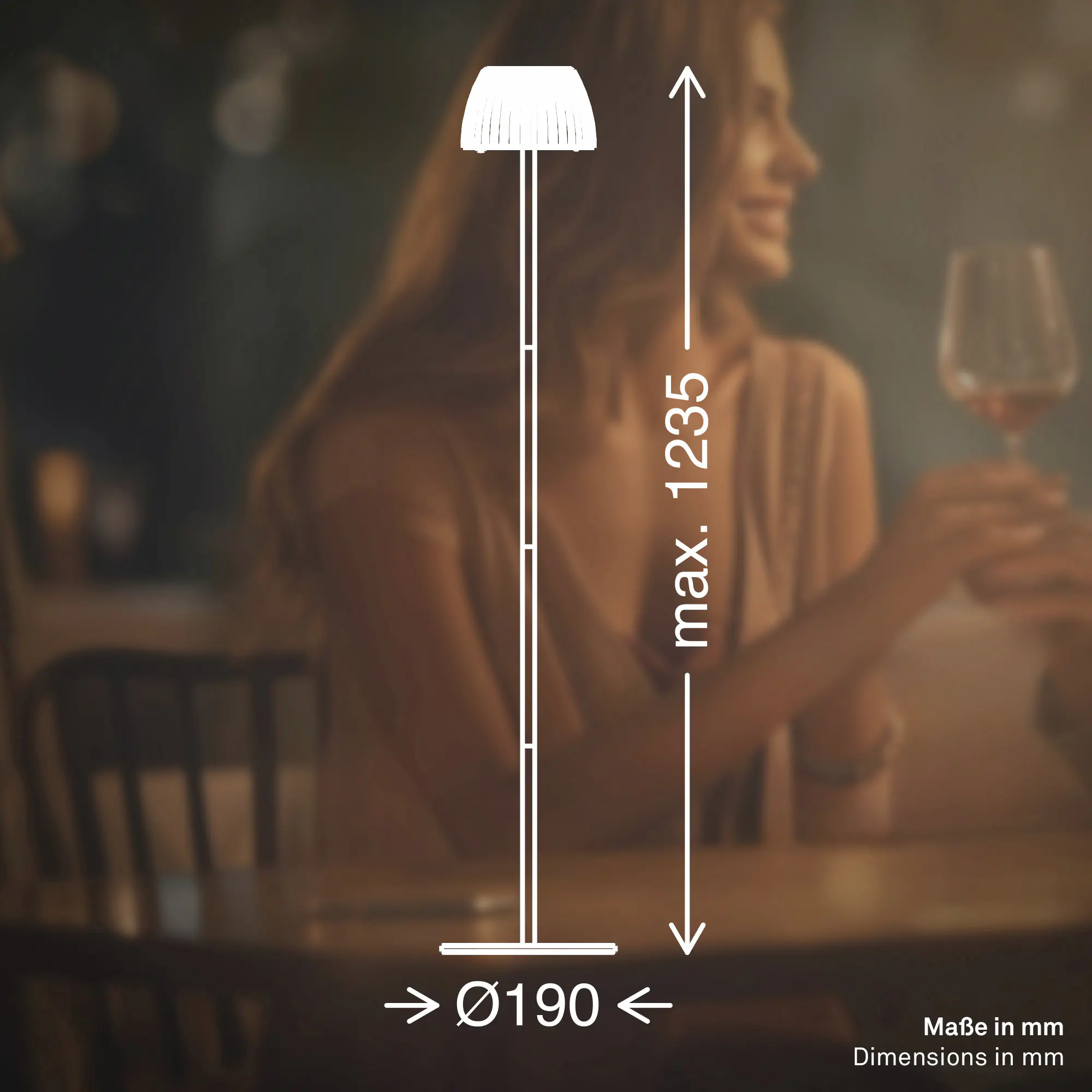 Briloner LED-Stehleuchte Riffle mit Akku beige dimmbar