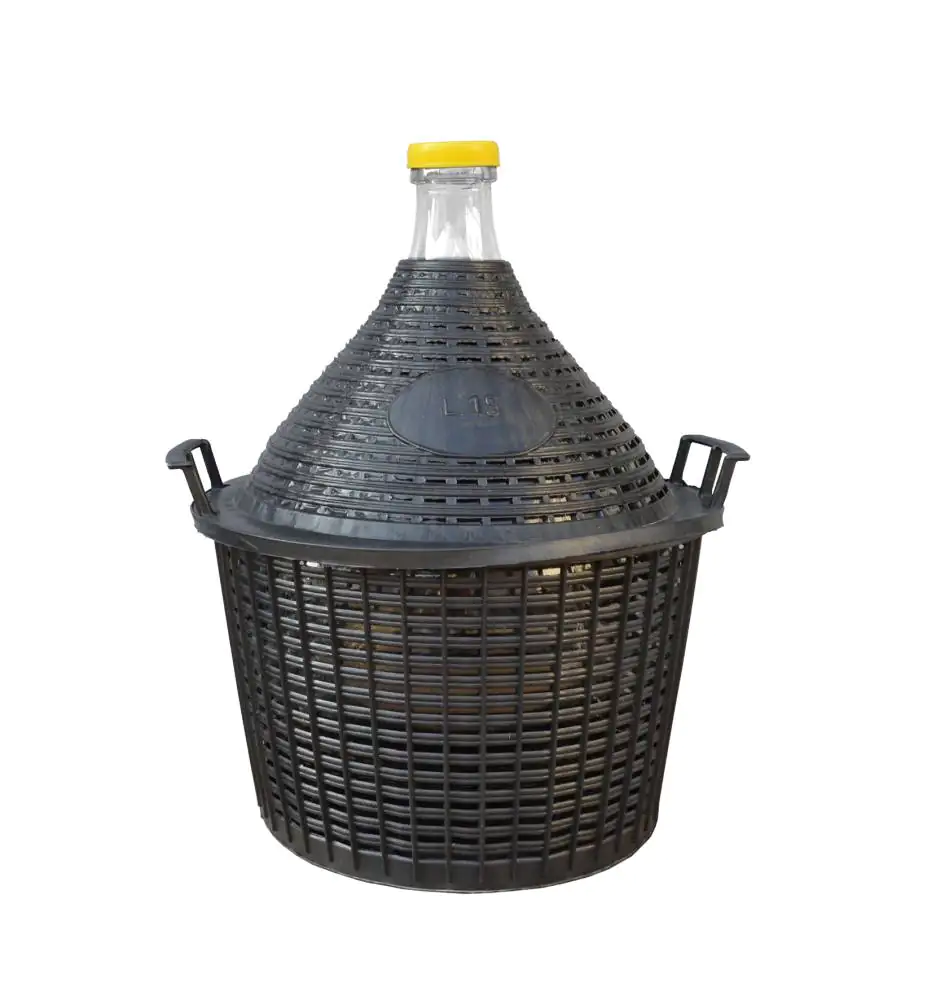 Glasballon im Schutzkorb