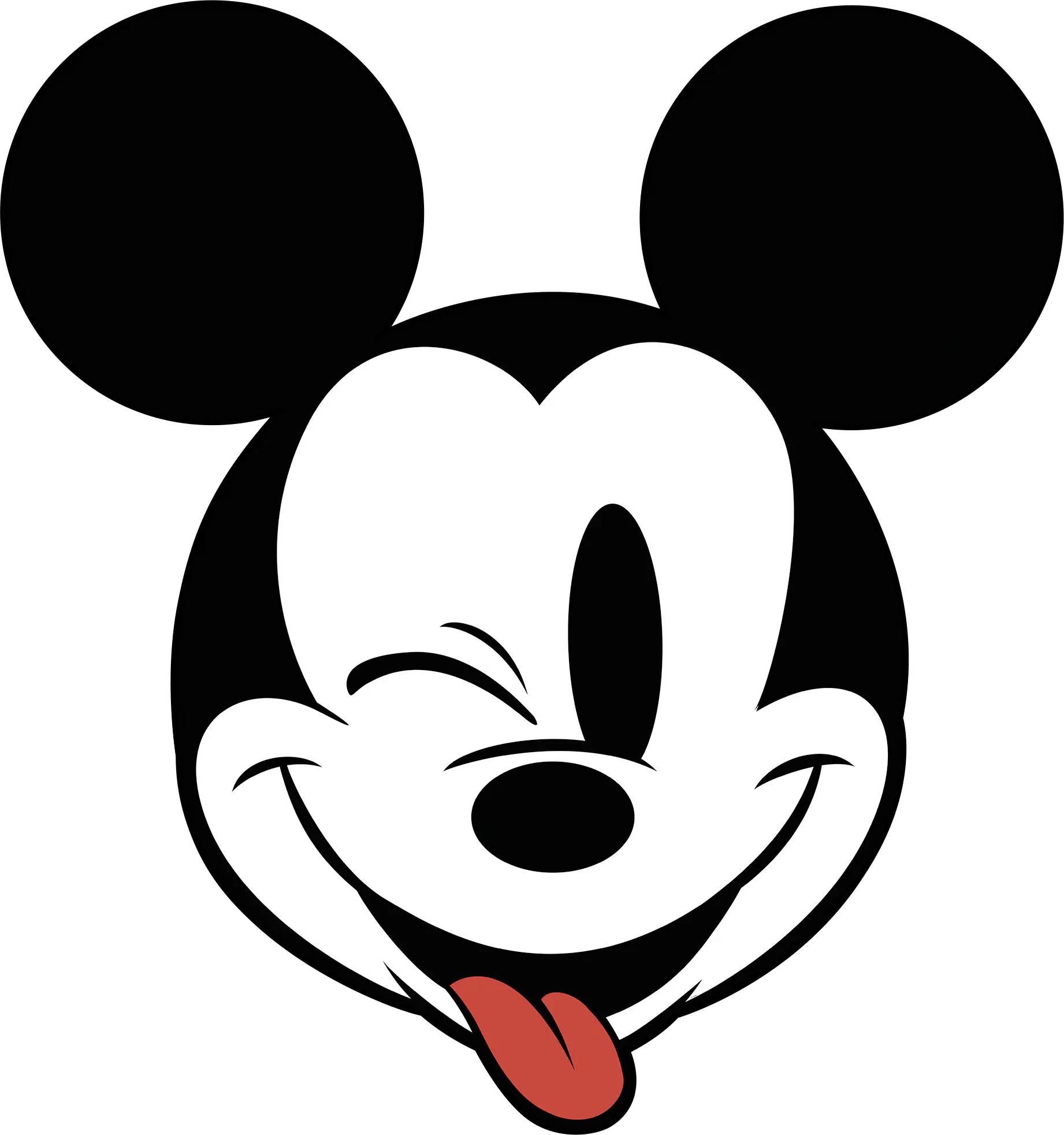 Komar Vlies Fototapete Dot Mickey Head Optimis Ø 128 cm, selbstklebend