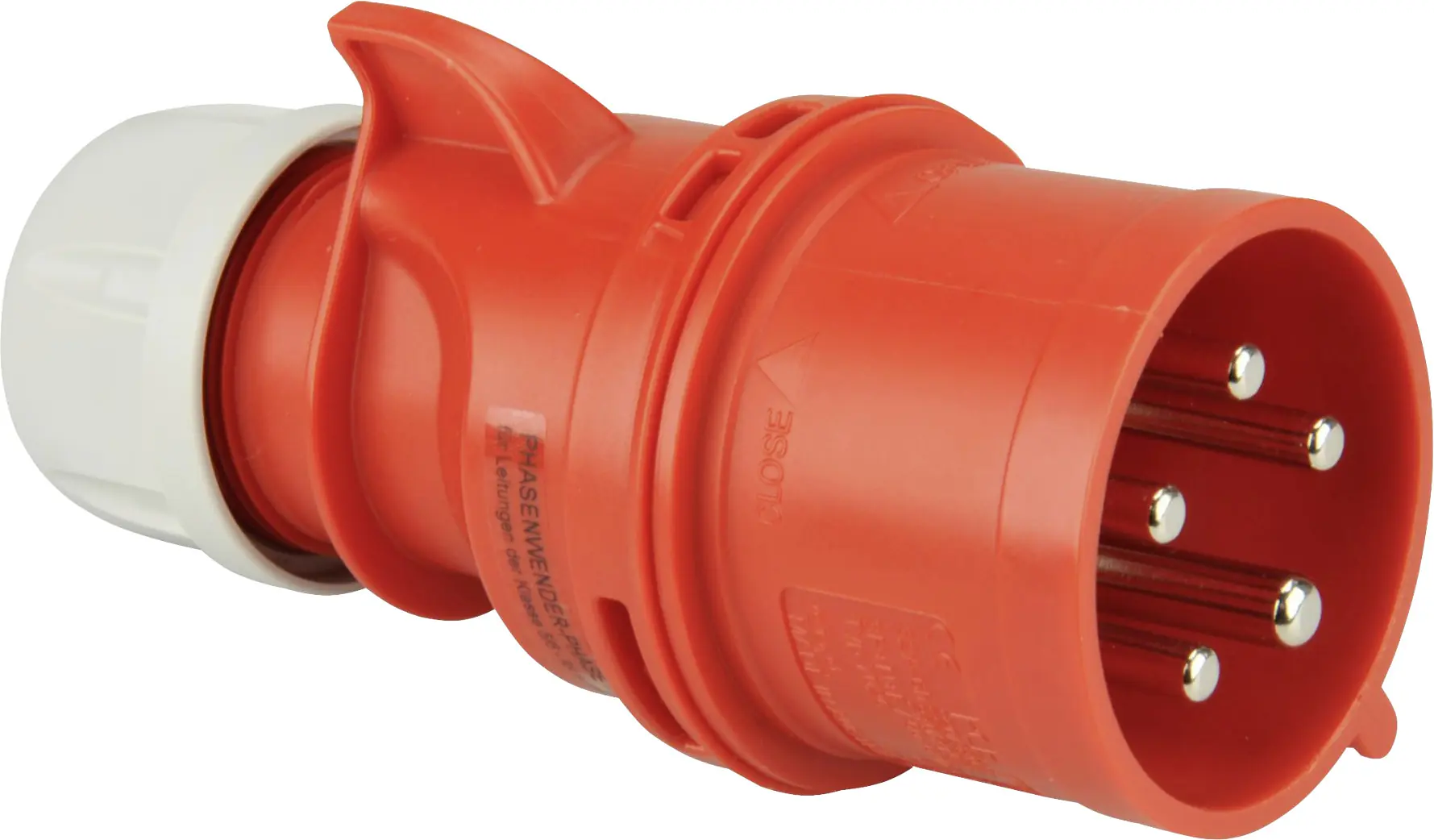 PCE CEE-Stecker 5-polig 32A Phasenwender rot