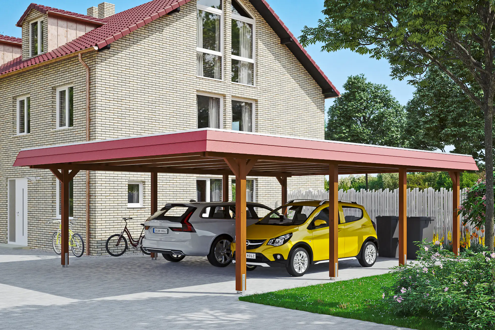 SKAN HOLZ Carport Wendland 630 x 879 cm mit EPDM-Dach