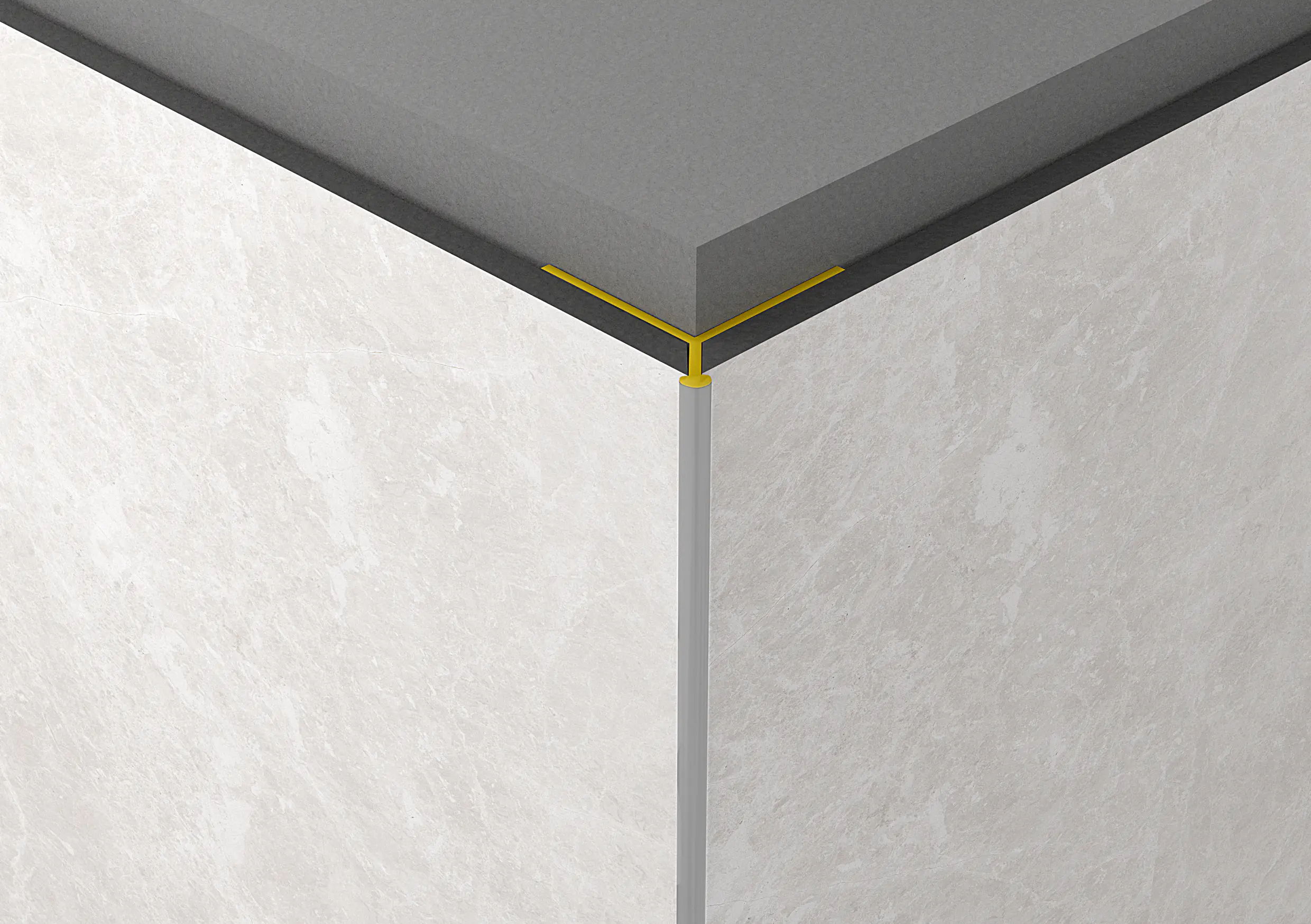 Rock the Wall Außenecke silber 280 x 2,7 x 2,76 cm