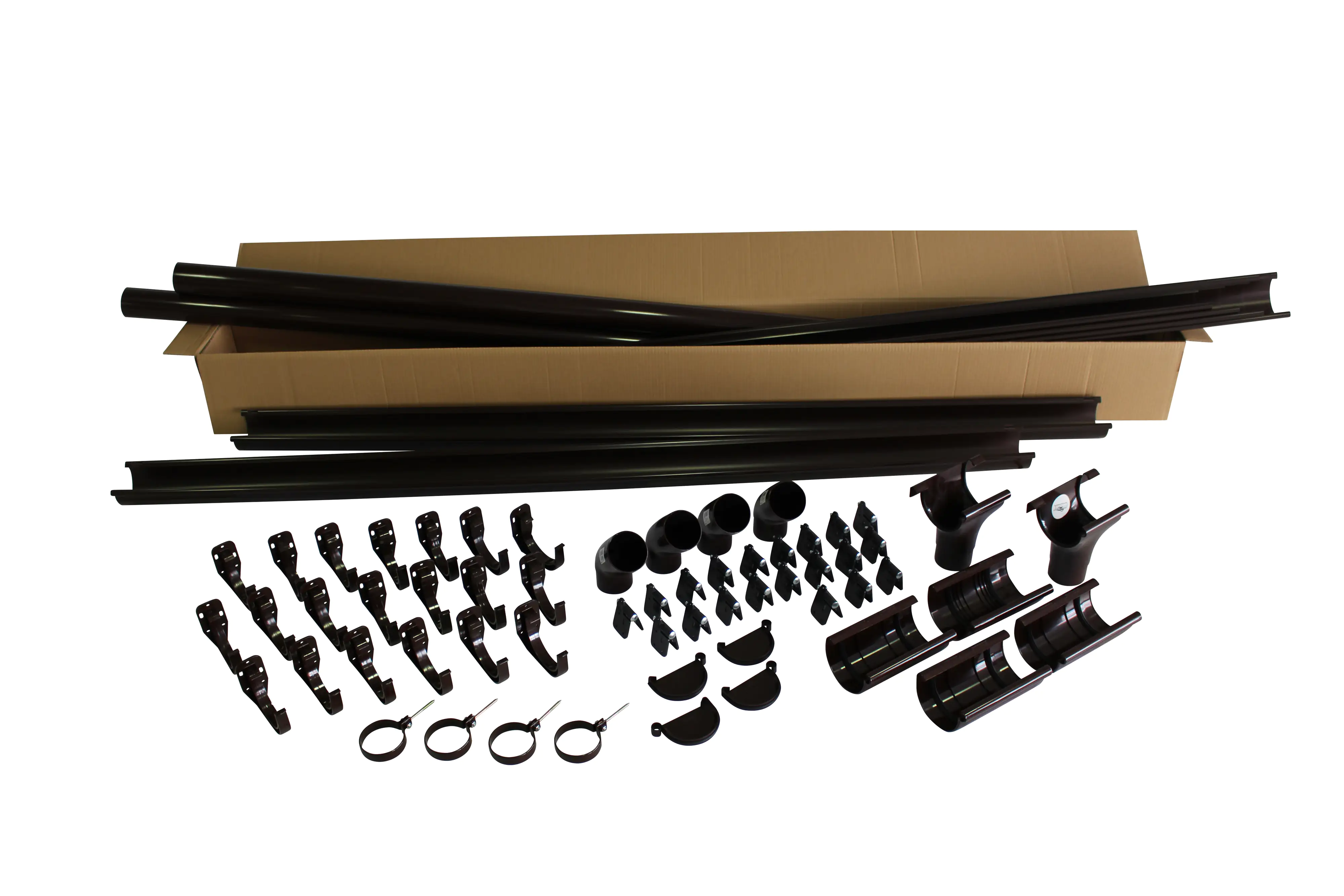 Marley Dachrinnen-Komplettset RG 100 für Garten- und Blockhäuser bis 6 m