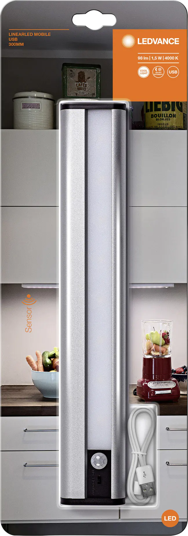 Osram LED Unterbauleuchte LinearLED Mobile USB 300 silber mit Sensor Osram LED Unterbauleuchte LinearLED Mobile USB 300 silber mit Sensor