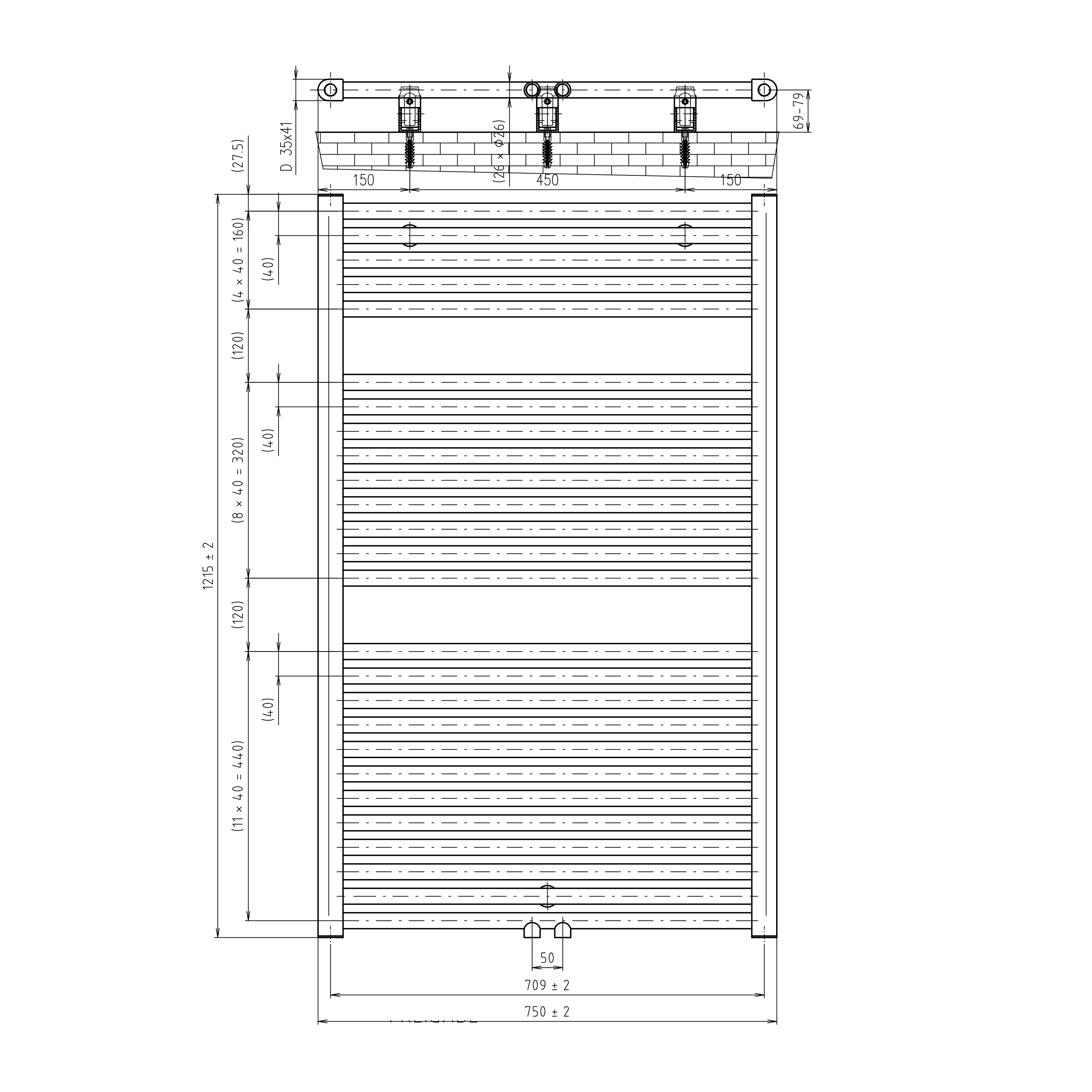 Schulte Badheizkörper München 121,5 x 75 cm 982 Watt