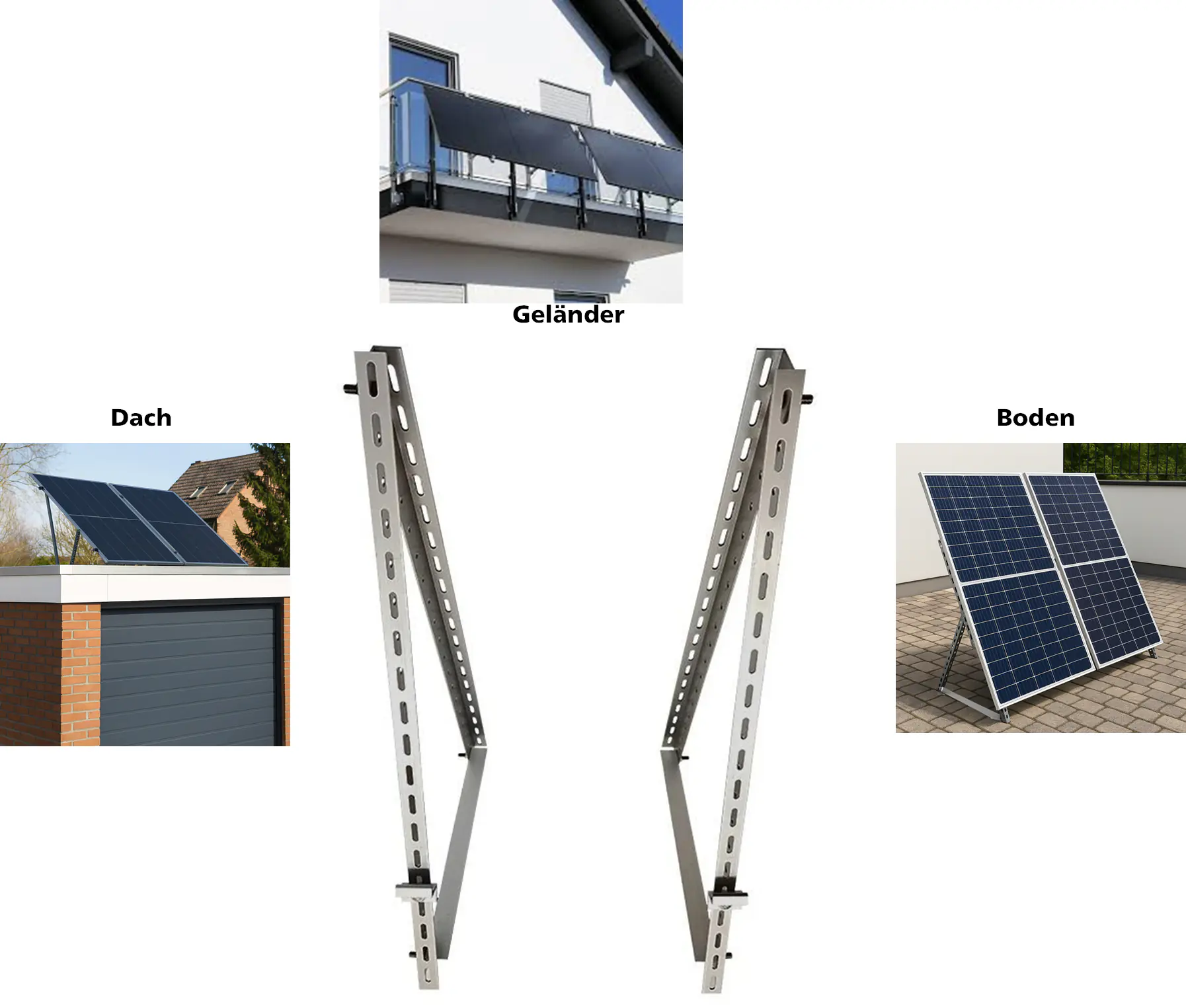 Sunlit Balkonkraftwerk 860 W 2x 430 Wp bifazial mit Halterung Sunlit Balkonkraftwerk 860 W 2x 430 Wp bifazial mit Halterung