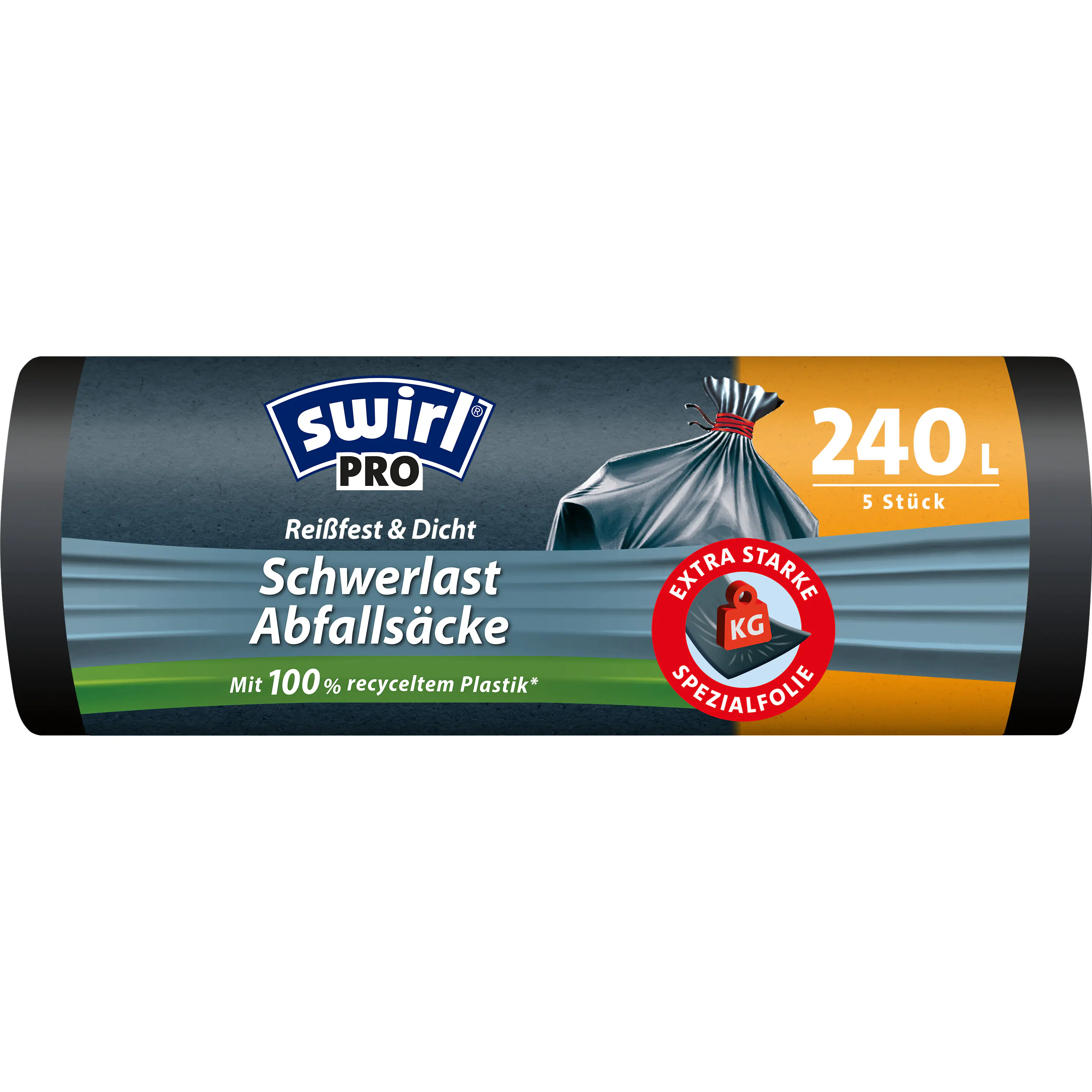 Swirl® 240 l Schwerlast-Säcke Profi mit Zugband Reißfest & Dicht