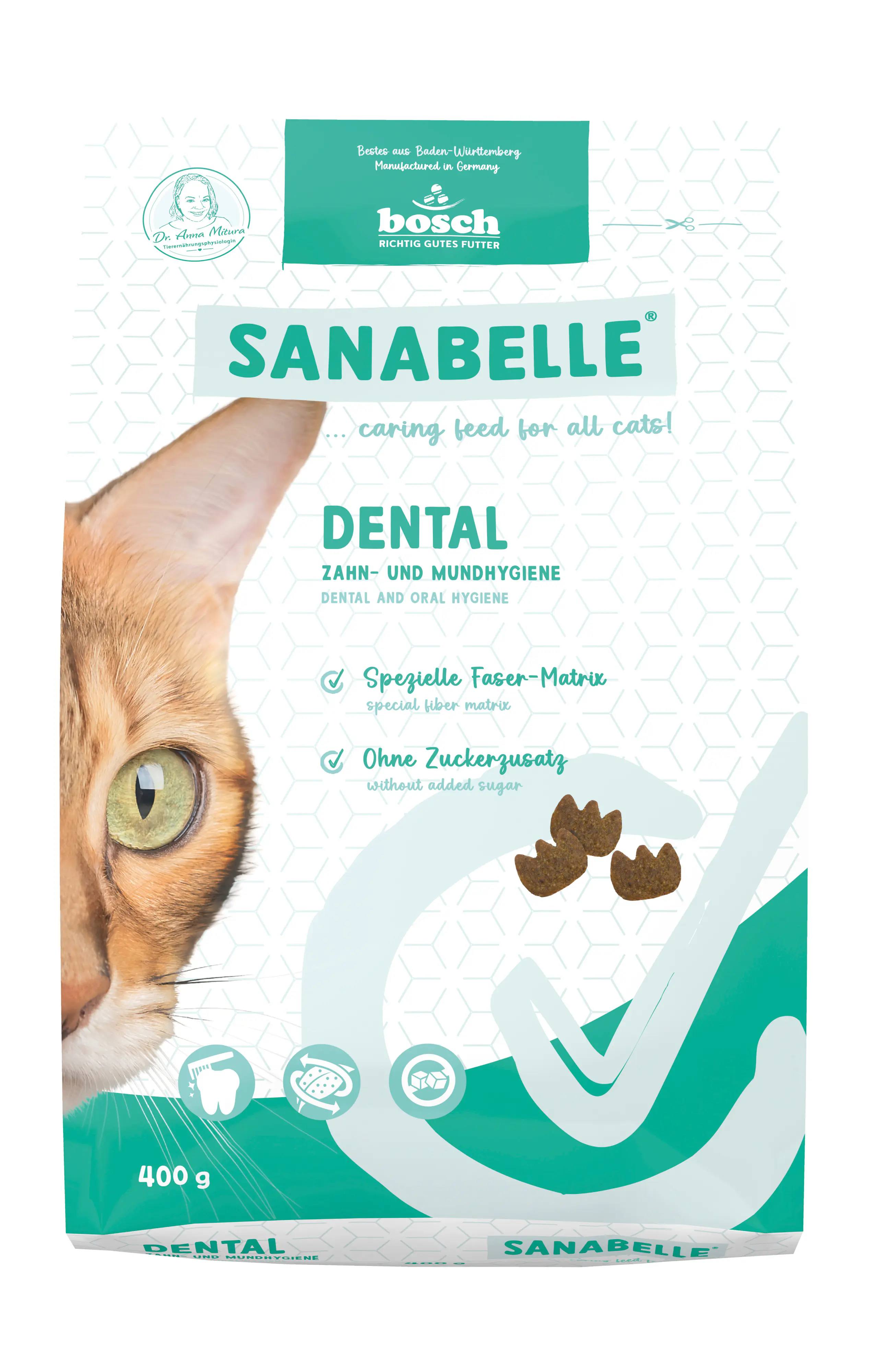 Sanabelle Katzentrockenfutter Adult Dental mit Geflügel unterstützt die Mundhygiene 400 g Sanabelle Katzentrockenfutter Adult Dental mit Geflügel unterstützt die Mundhygiene 400 g