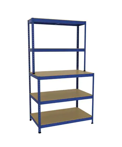 Schwerlastregal 180 x 100 x 30/60 cm 5 Holzböden Schwerlastregal 180 x 100 x 30/60 cm 5 Holzböden