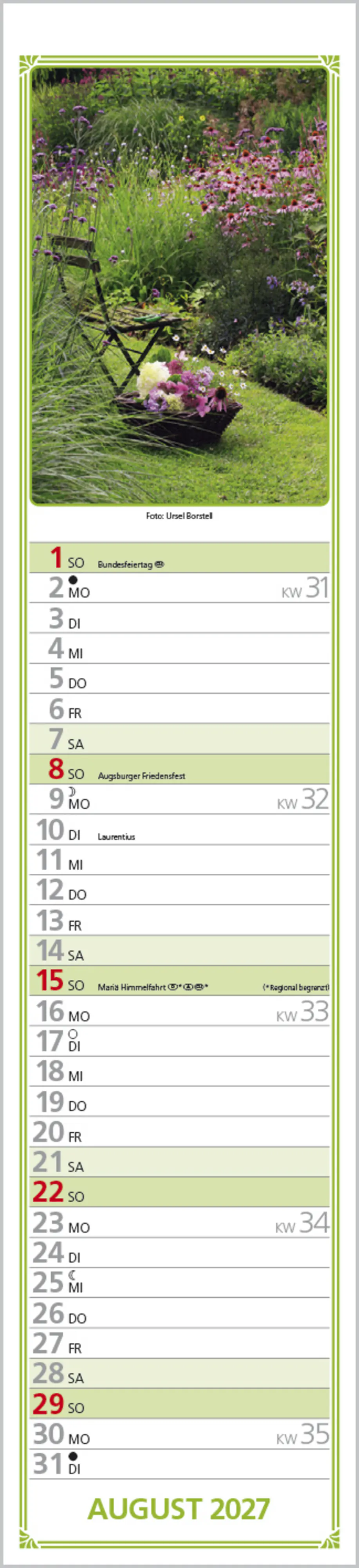 Korsch Kalender Rudis Gartenplaner 2027