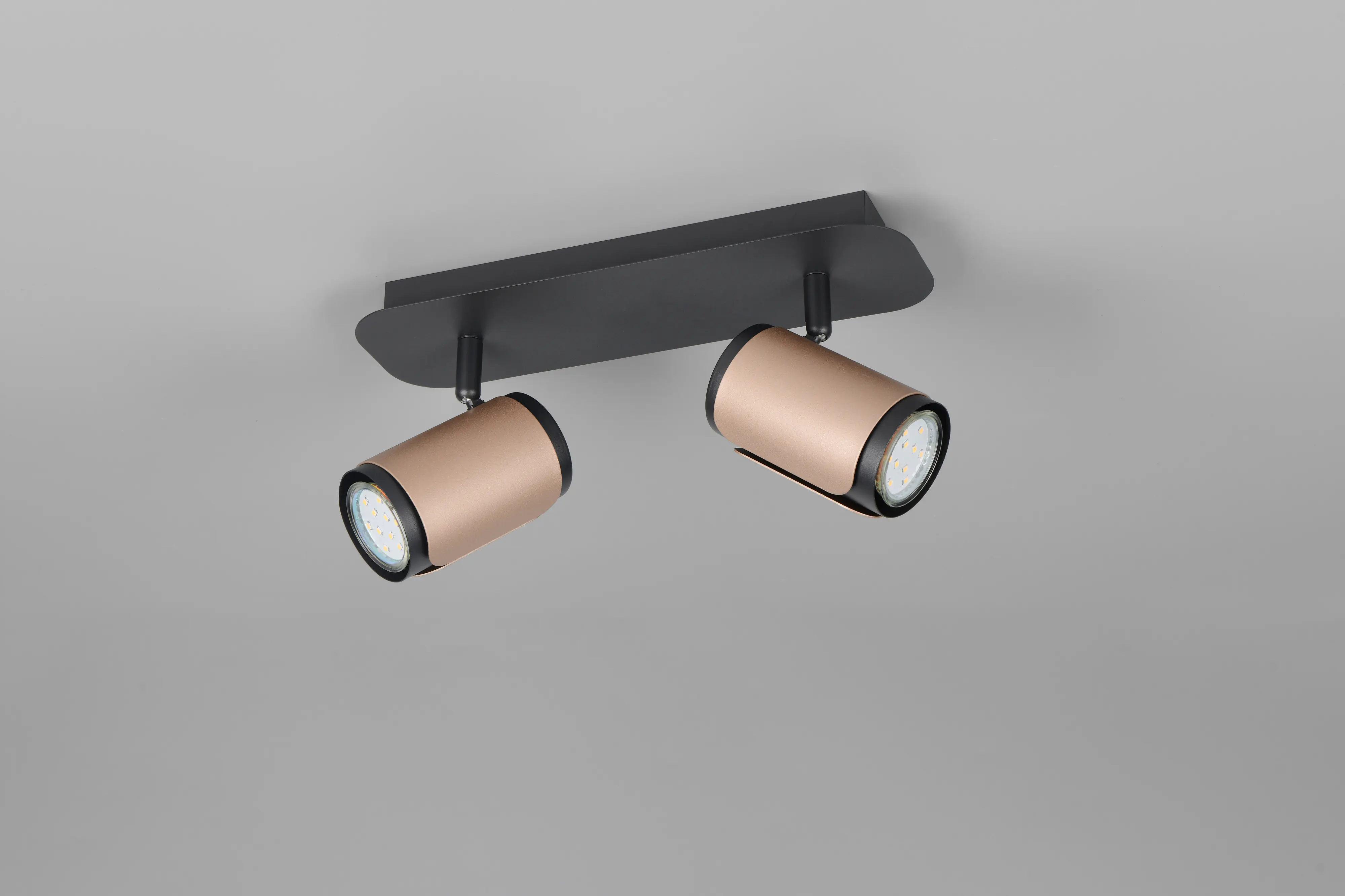 Trio Deckenstrahler 2er Spot Gillan GU10 schwarz coffee