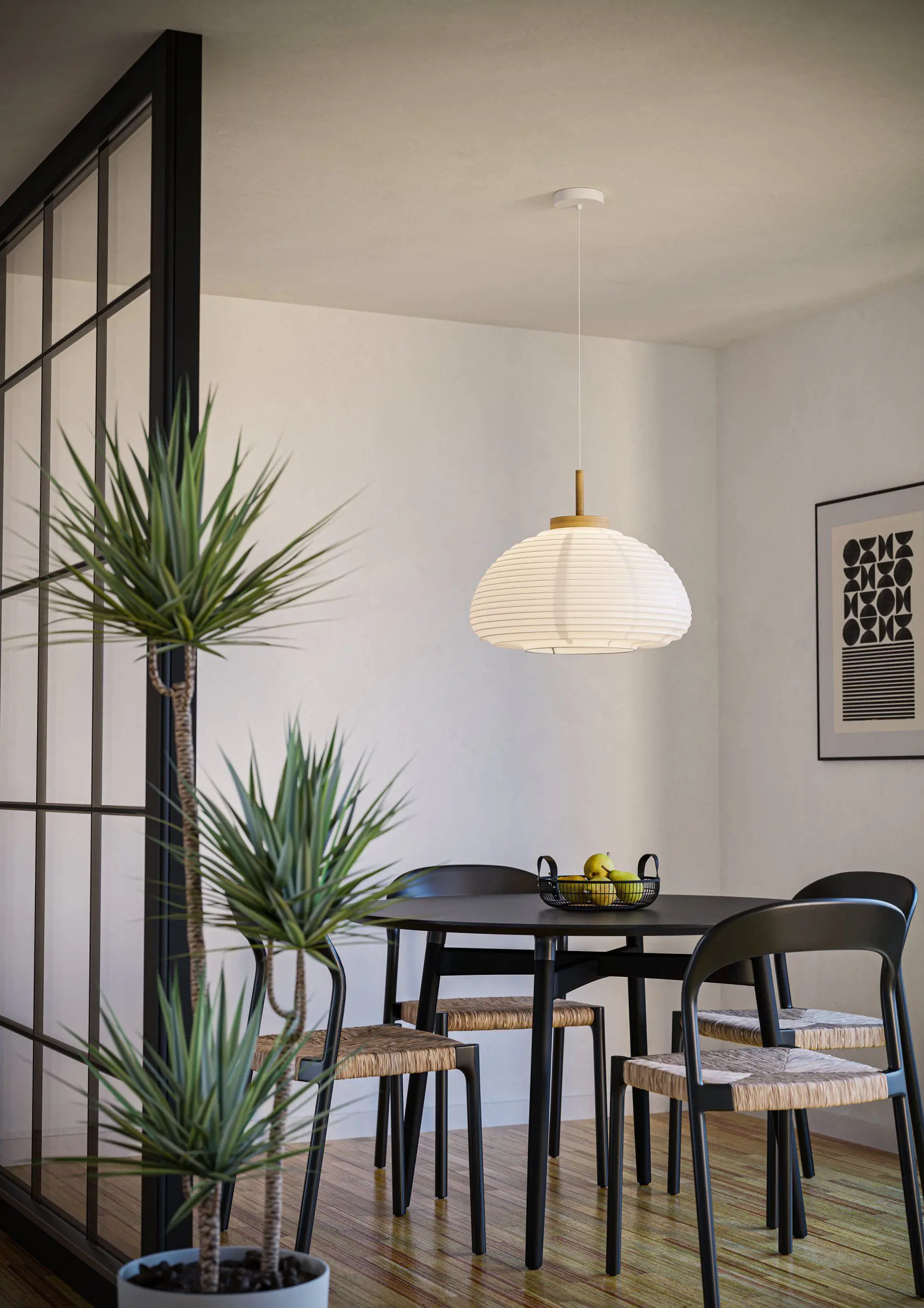 Eglo Pendelleuchte Summerhill weiß natur 40 x 110 cm E27