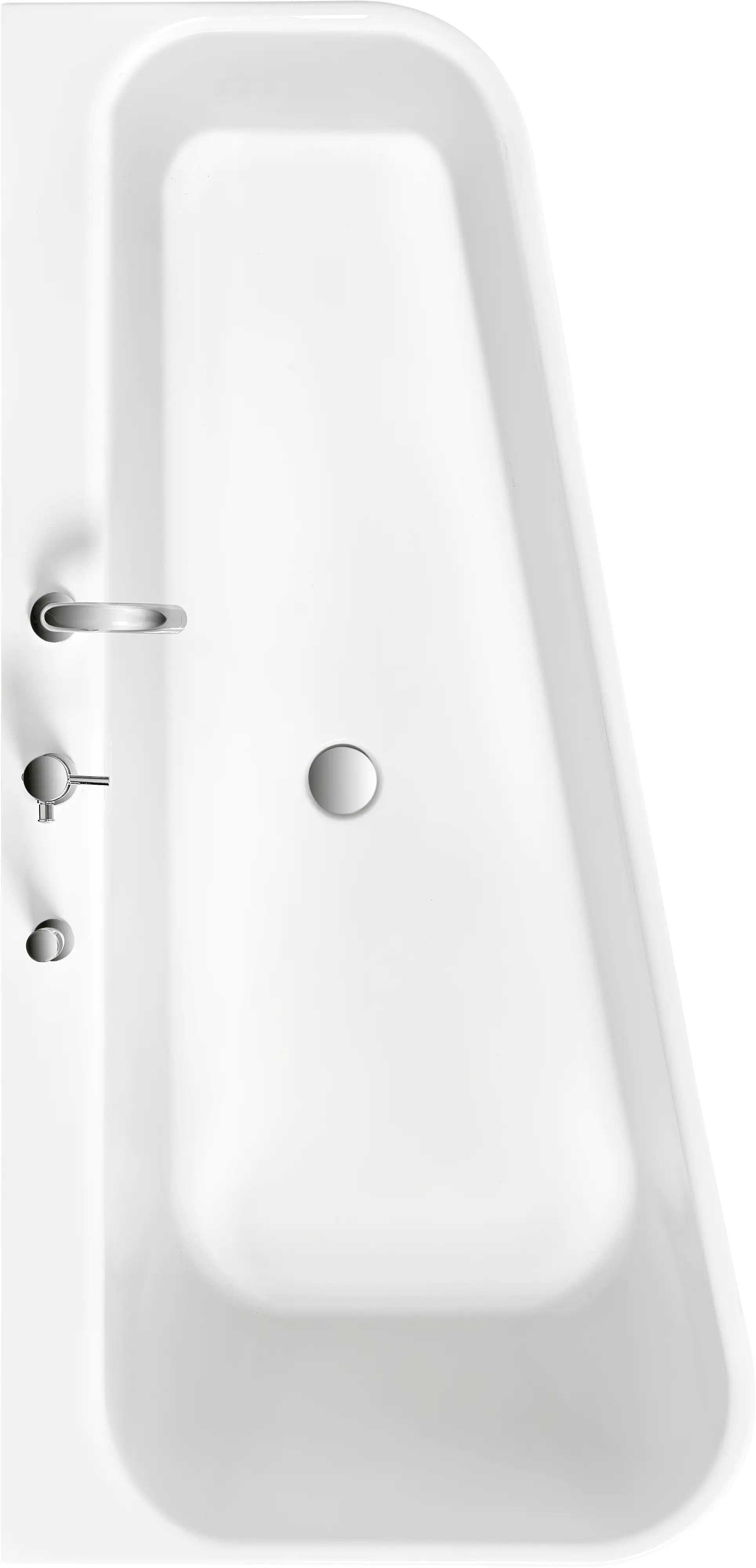 Ottofond Badewanne Pino rechts mit 3-Loch-Wannenrandarmatur S3000