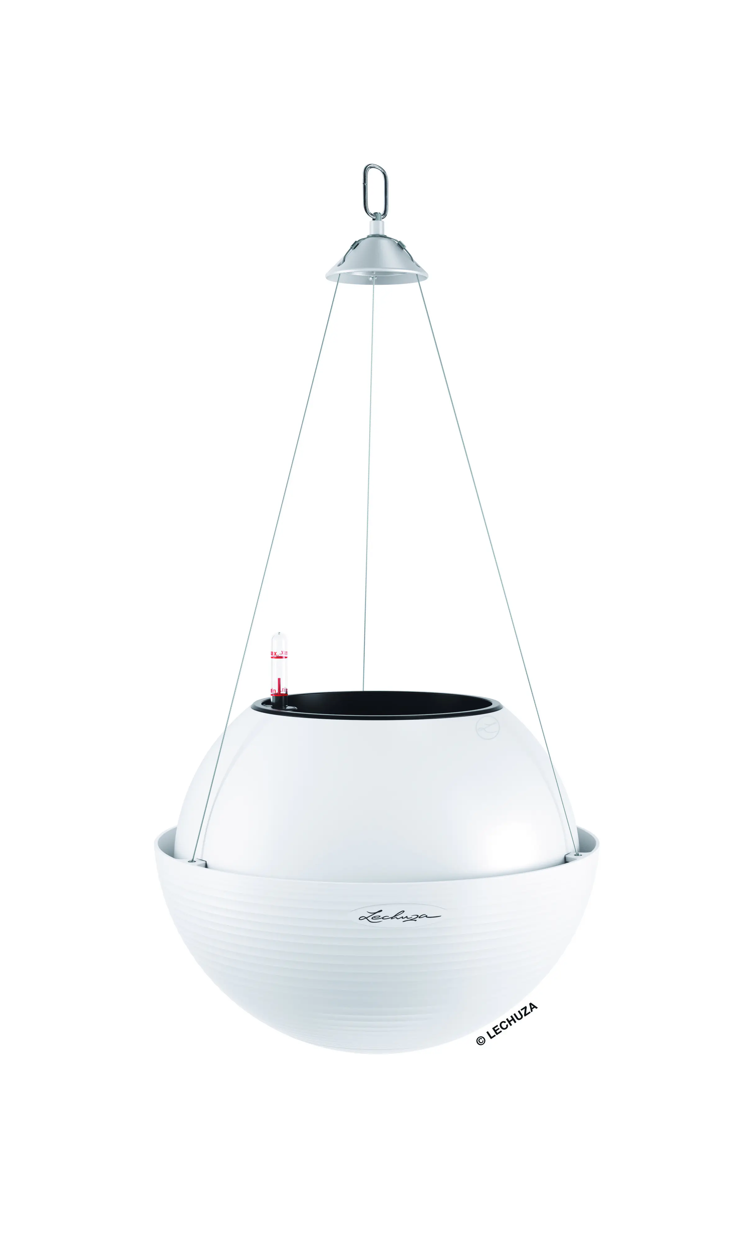 Lechuza Hängeampel Bola Color Ø 32 x 25 cm weiß inkl. Bewässerungsset