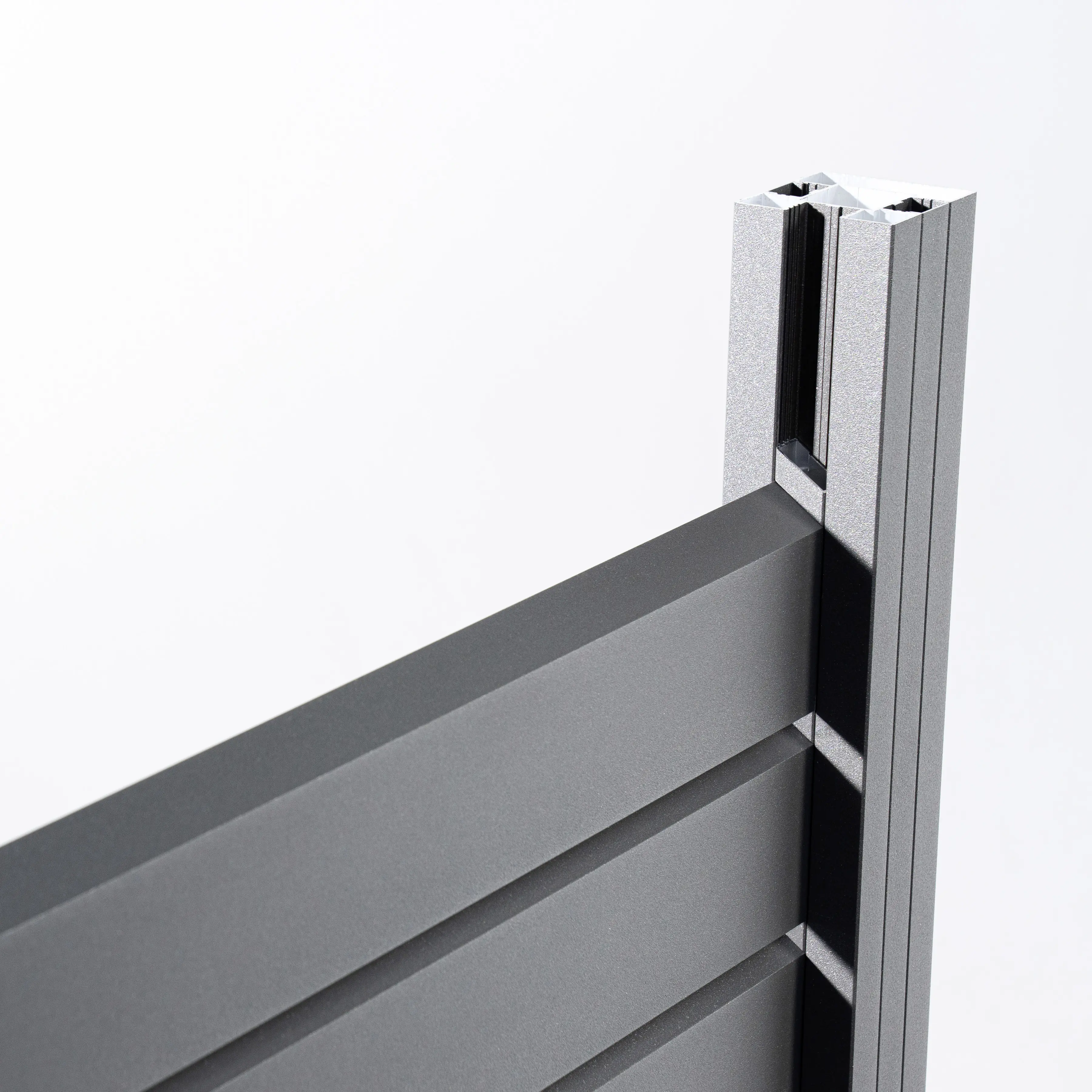 Ambiente Alu-Zaun Erweiterungsset Rhombus MINI 187 x 244,2 cm grau