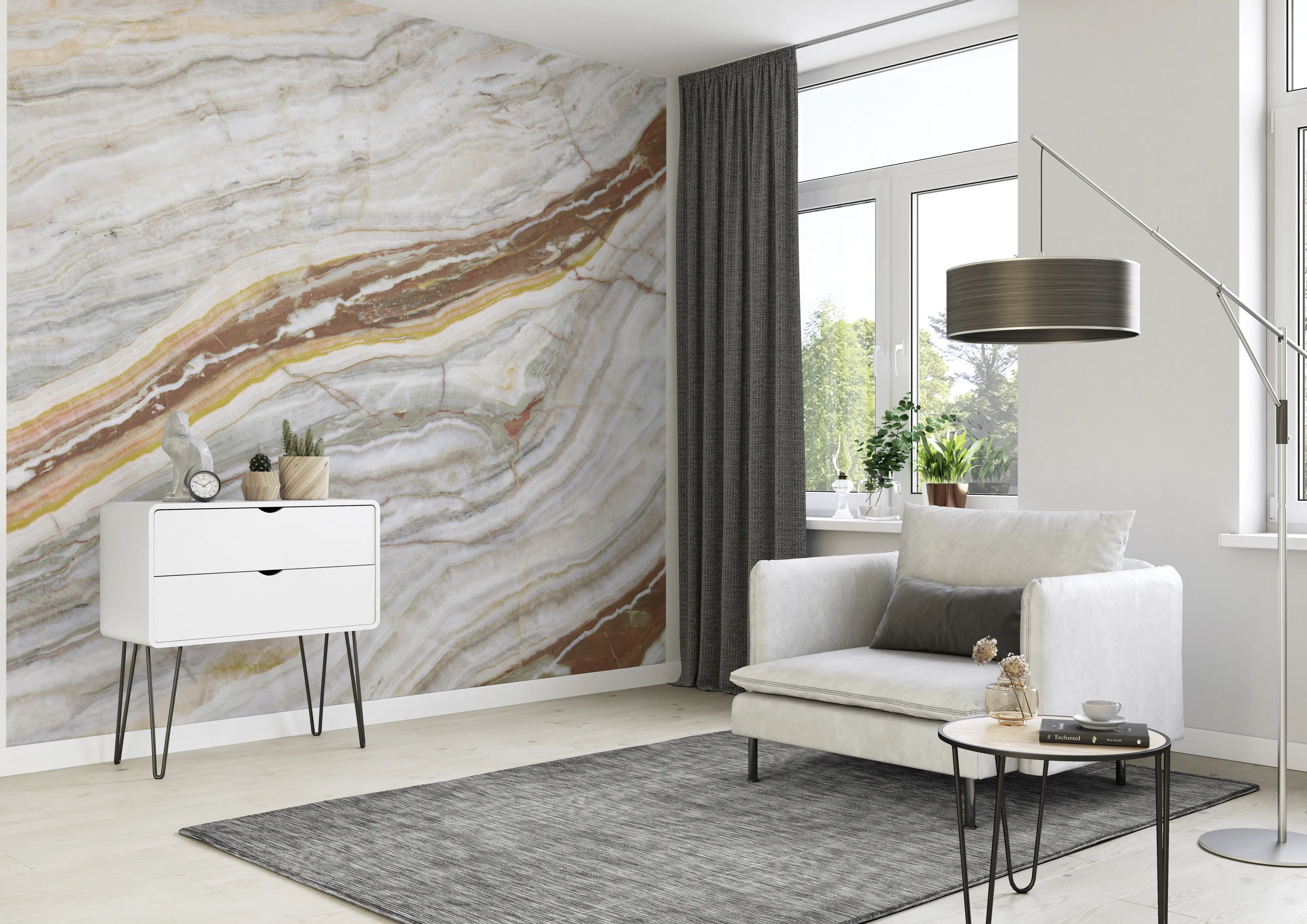 Rasch Vlies Fototapete 364613 Braun-Braungrau Muster & Motive 3 m x 3,18 m