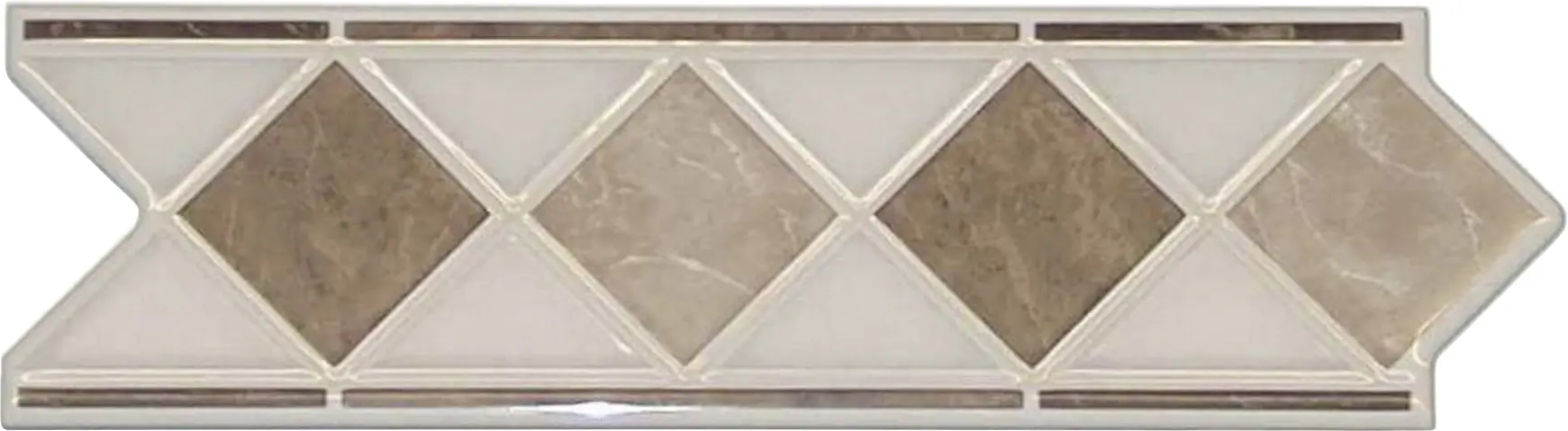 Fliesenbordüre Marmol 6 x 20 cm beige braun 