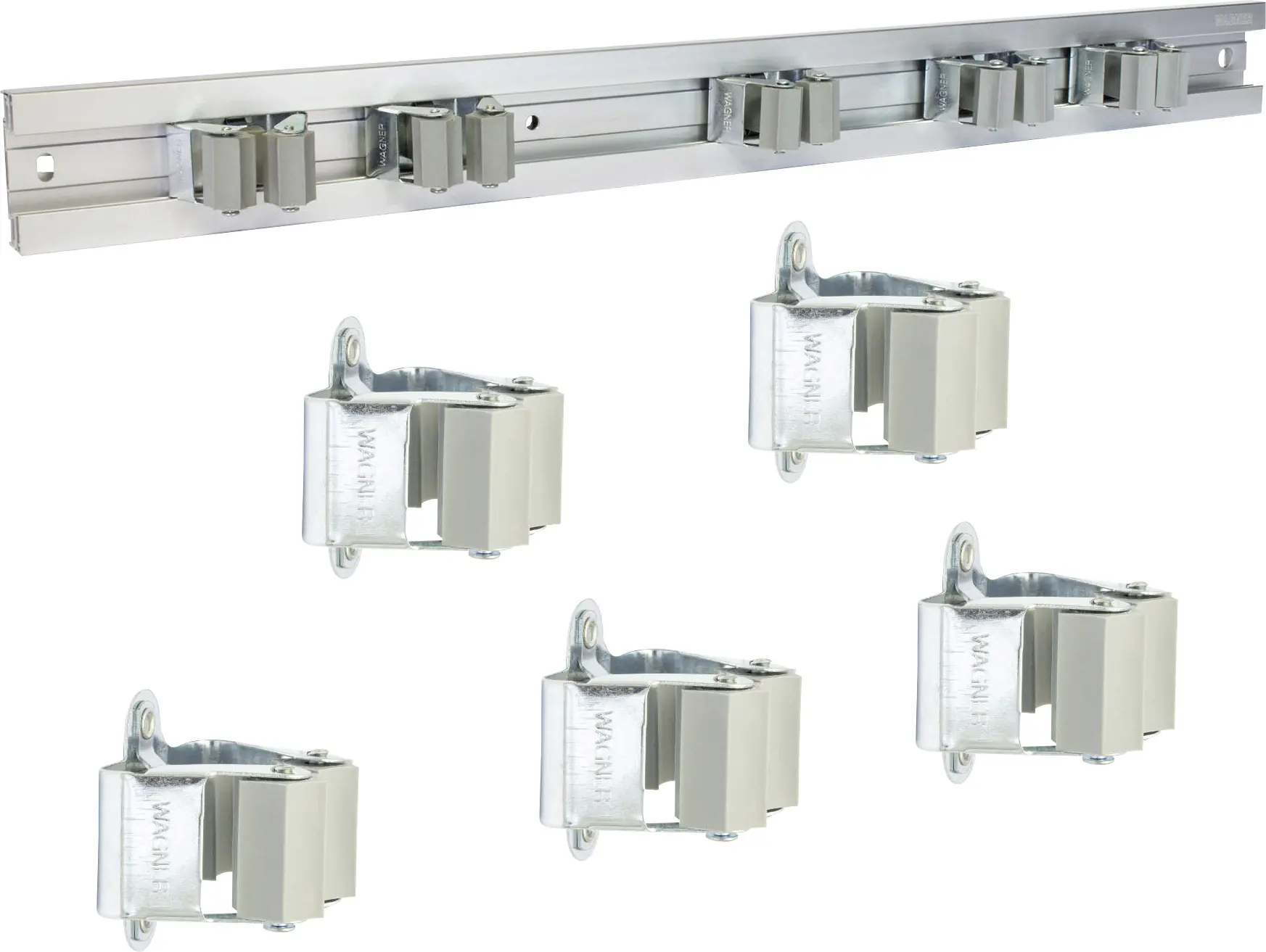 Wagner Gerätehalterleiste mit 5 Halter ausziehbar 60-110 cm Wagner Gerätehalterleiste mit 5 Halter ausziehbar 60-110 cm