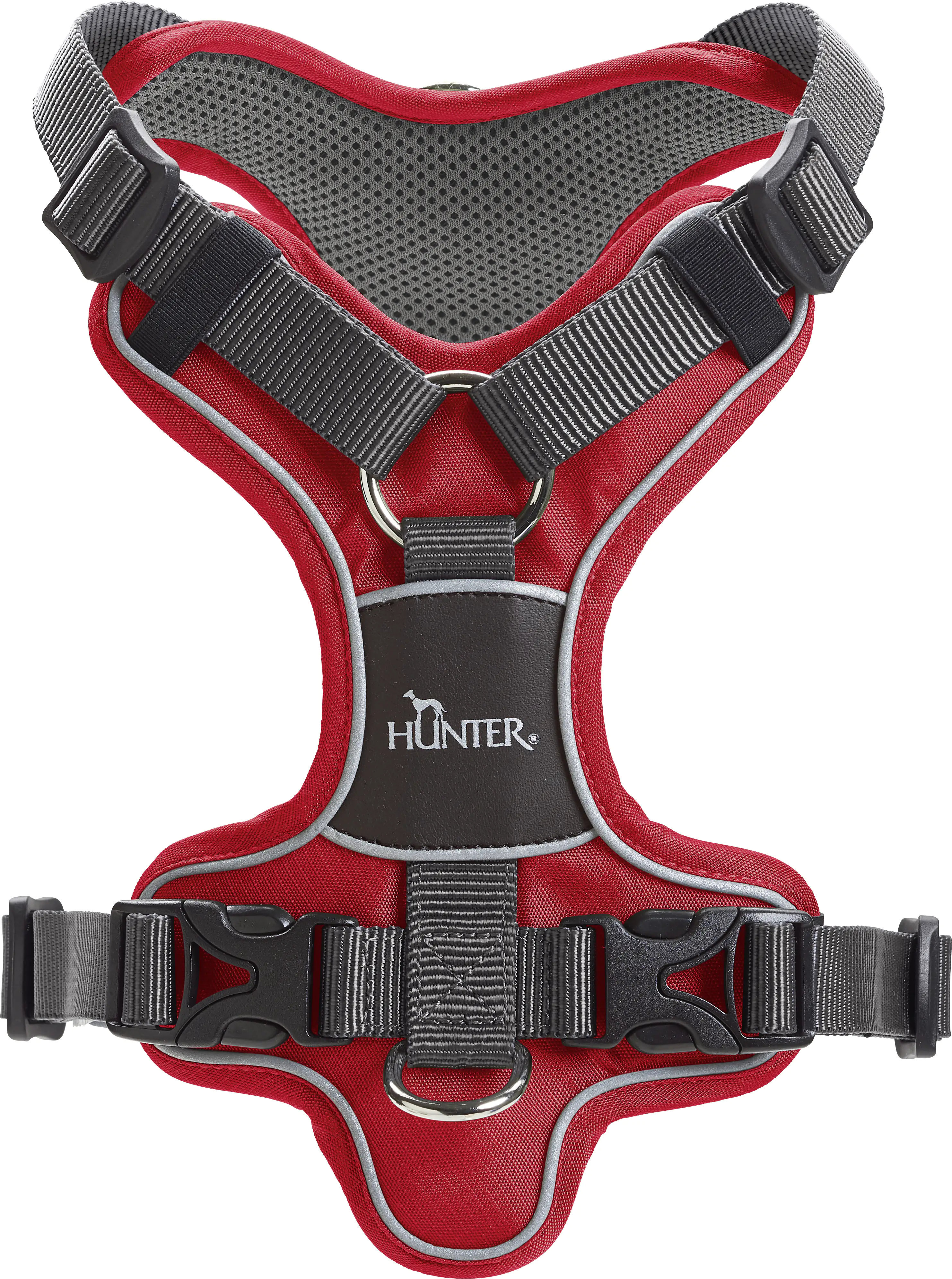 Hundegeschirr Divo Größe: XS rot/grau