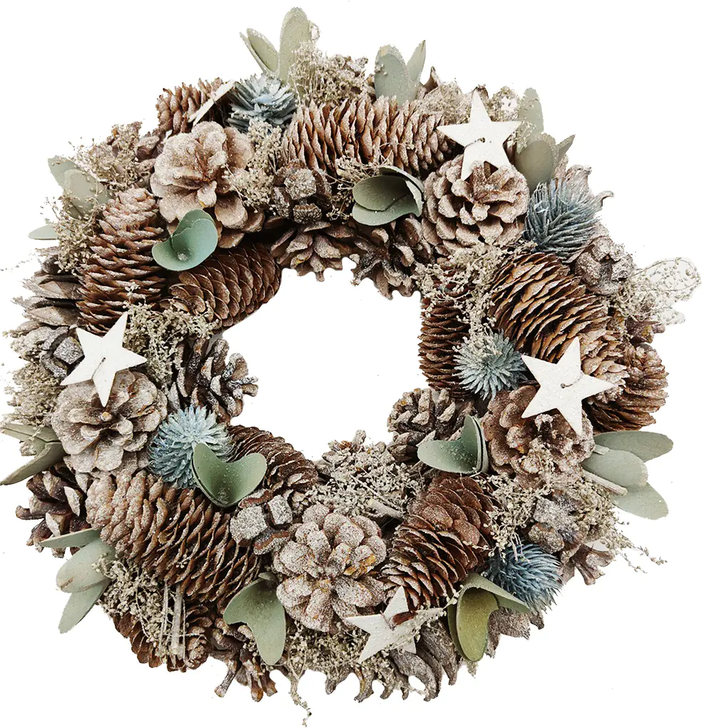 TrendLine Deko Holz Kranz Weihnachten Ø 30 x 8 cm mehrfarbig TrendLine Deko Holz Kranz Weihnachten Ø 30 x 8 cm mehrfarbig