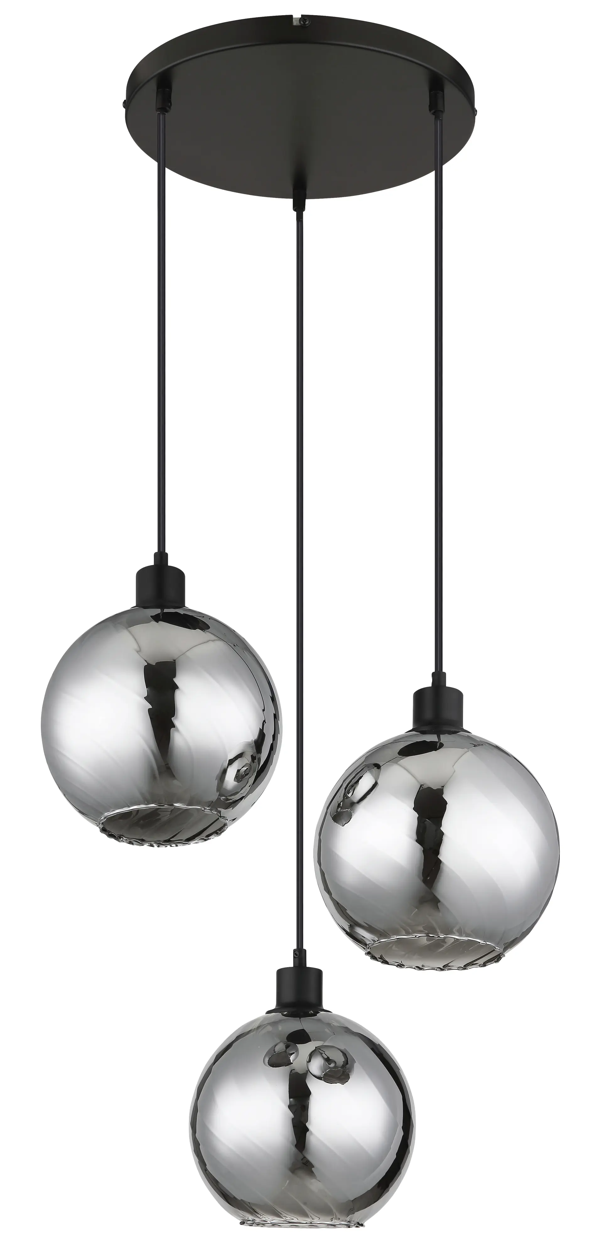 Globo Hängeleuchte Ulf Ø 46 x 120 cm Glas schwarz matt