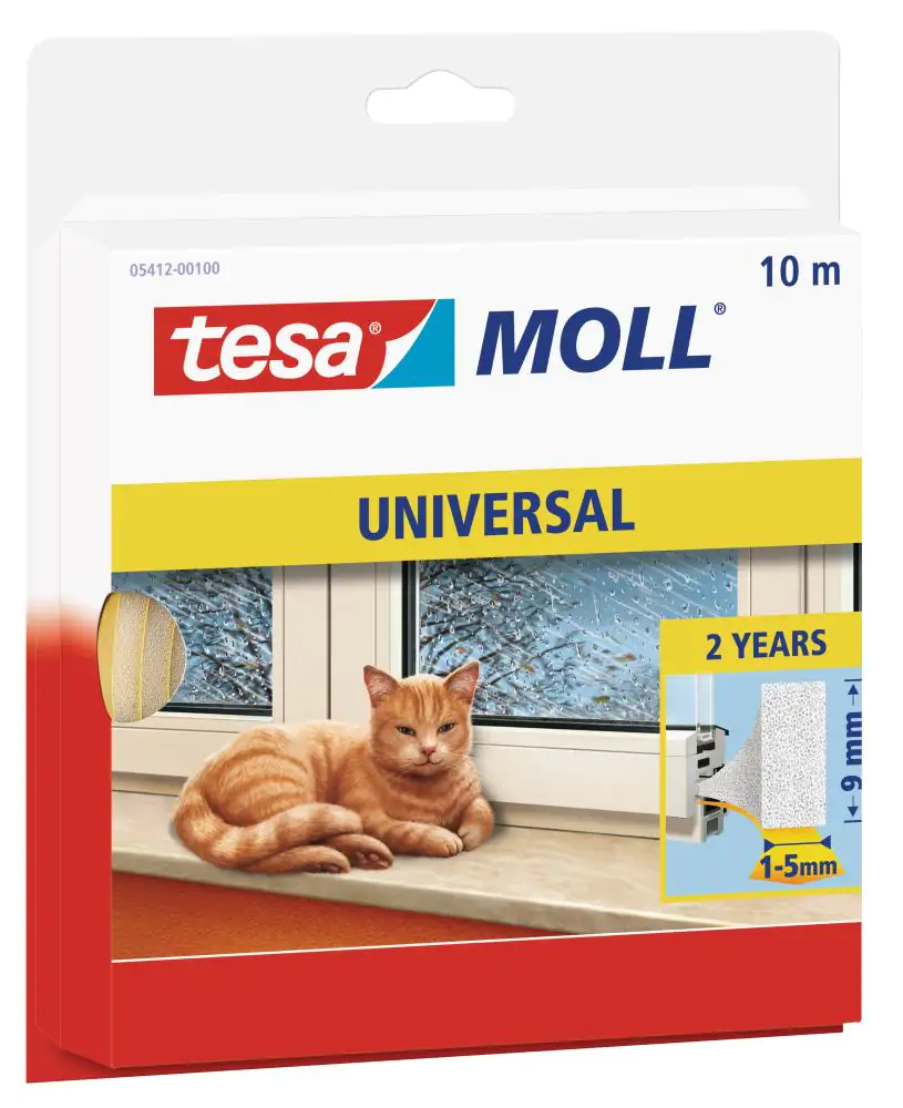 tesa Moll Schaumstoff-Dichtung Universal tesa Moll Schaumstoff-Dichtung Universal 10 m, weiß