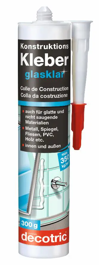 Decotric Konstruktions-Kleber 300 g, glasklar Decotric Konstruktions-Kleber 300 g, glasklar