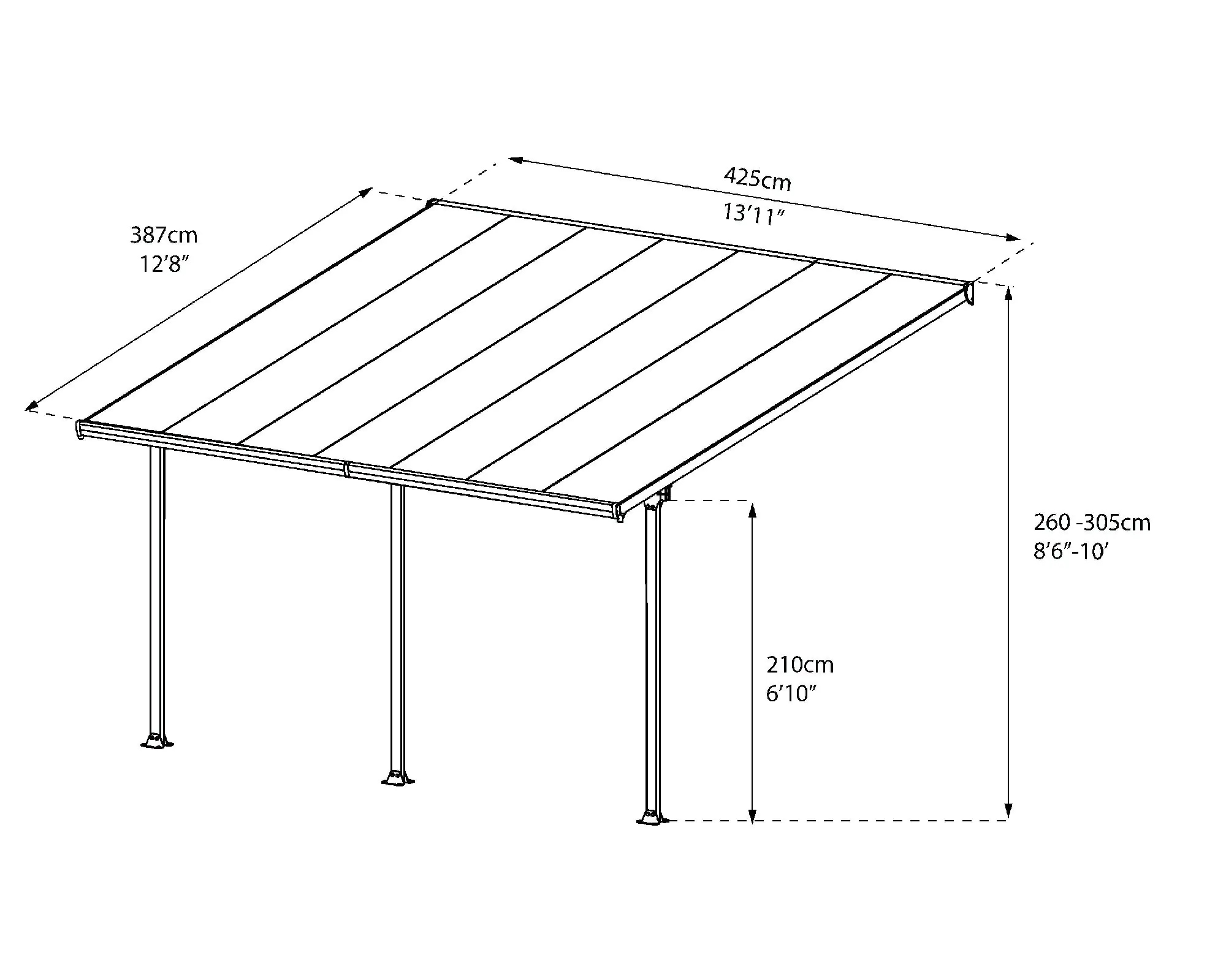 Canopia Terrassenüberdachung Feria 400 x 420 cm anthrazit Canopia Terrassenüberdachung Feria 400 x 420 cm anthrazit