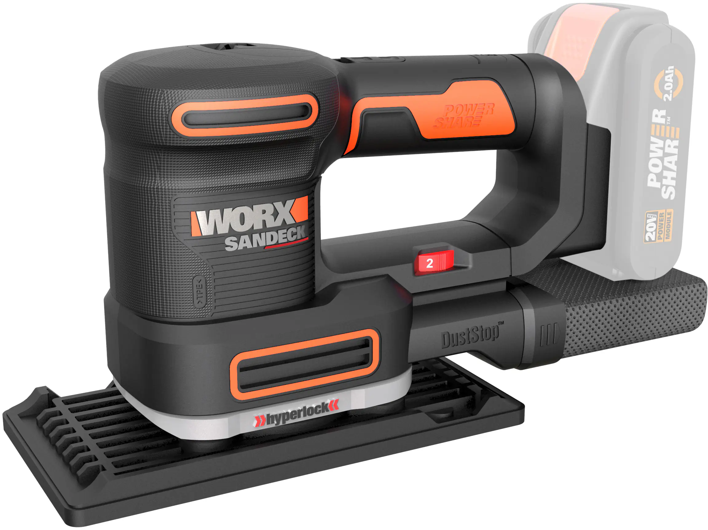 Worx Akku-Multischleifer WX820.9 20 V ohne Akku & Ladegerät Worx Akku-Multischleifer WX820.9 20 V ohne Akku & Ladegerät