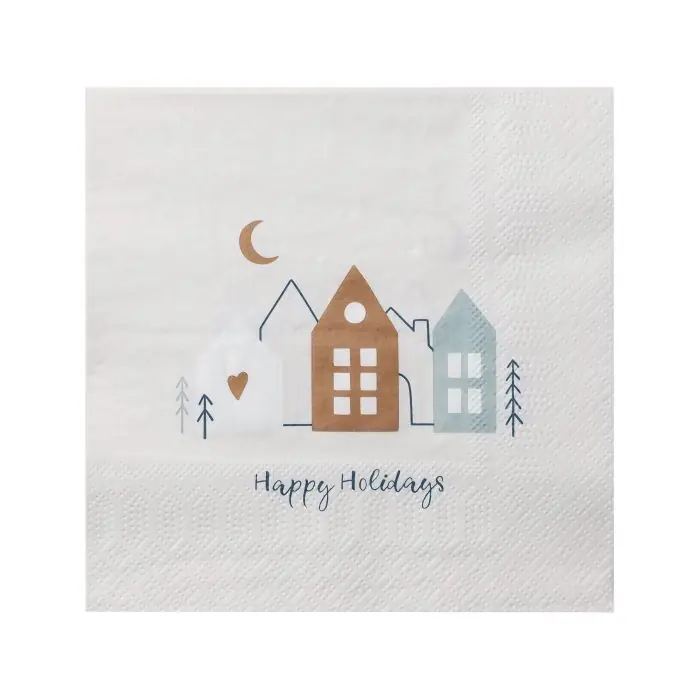 Eglo Servietten Happy Holidays Pasig bunt 16,5 x 16,5 cm - 20er Pack