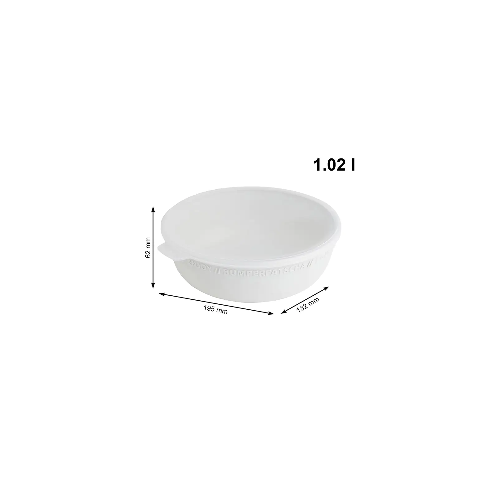 Rotho Schüssel mit Deckel 1,02 L Tresa mistletoe weiß