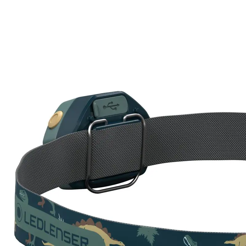 Ledlenser LED-Stirnlampe für Kinder Kidled4R Dino-Motiv grün